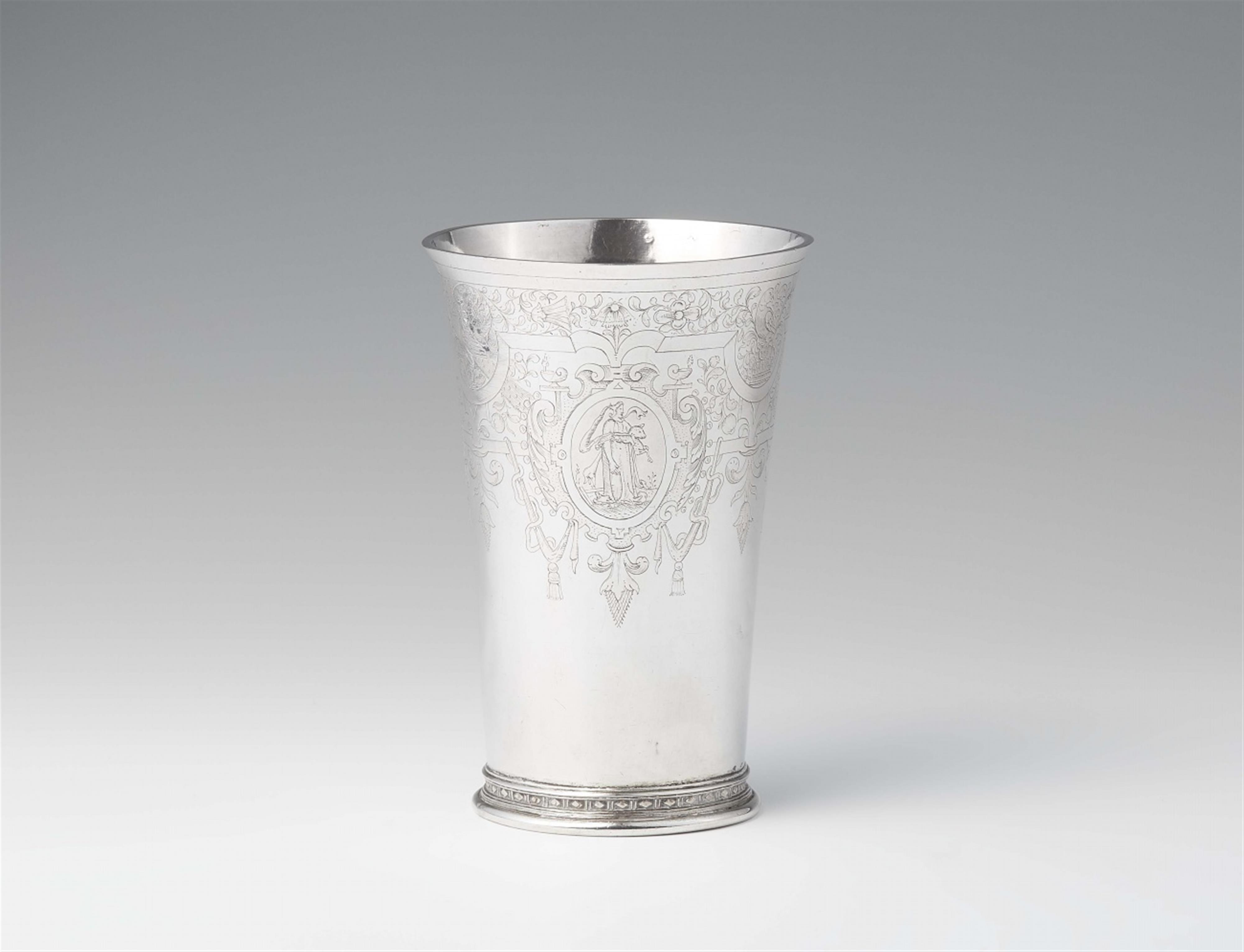 A large Cologne Renaissance silver beaker - image-1