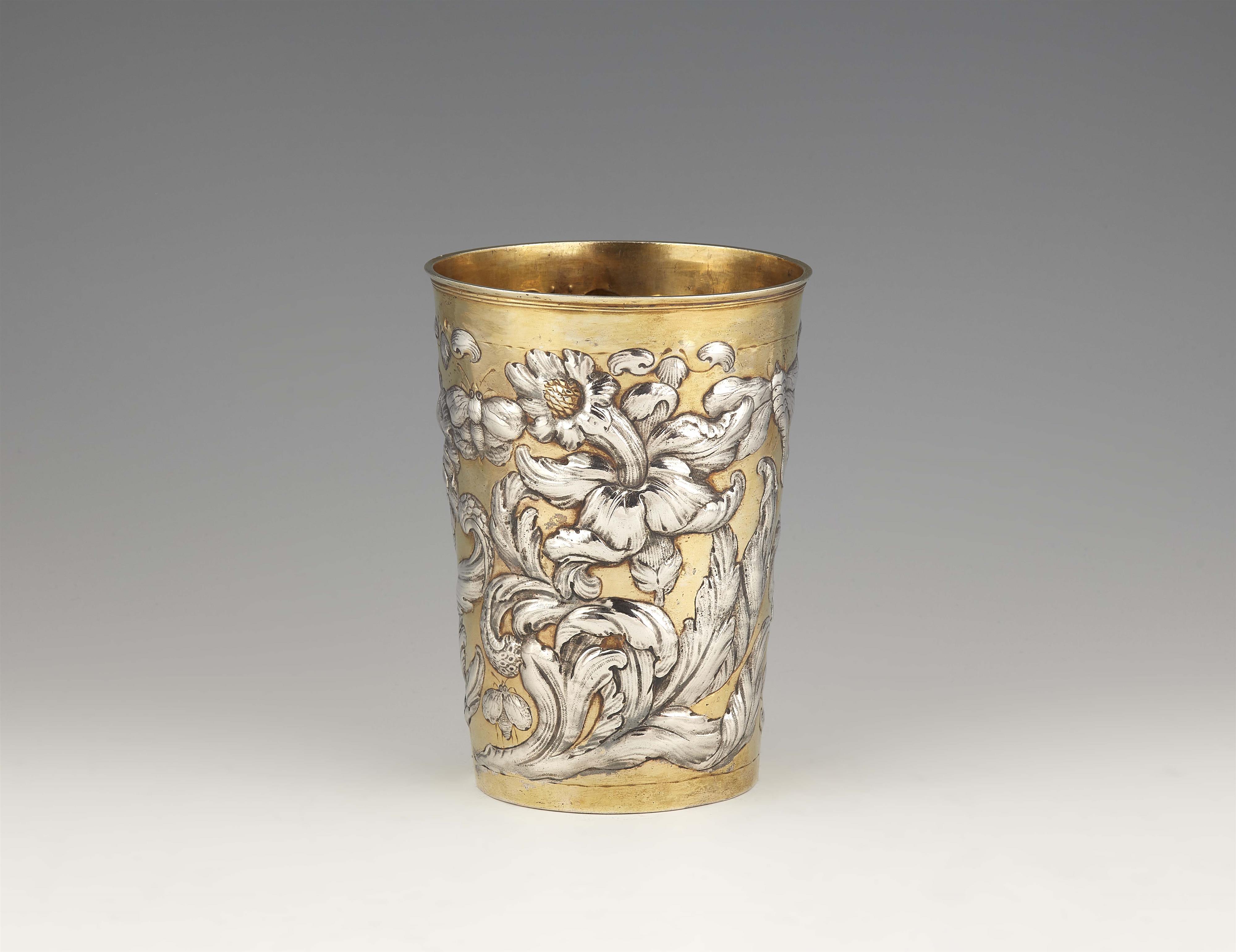 A large Hamburg Baroque silver beaker - image-3