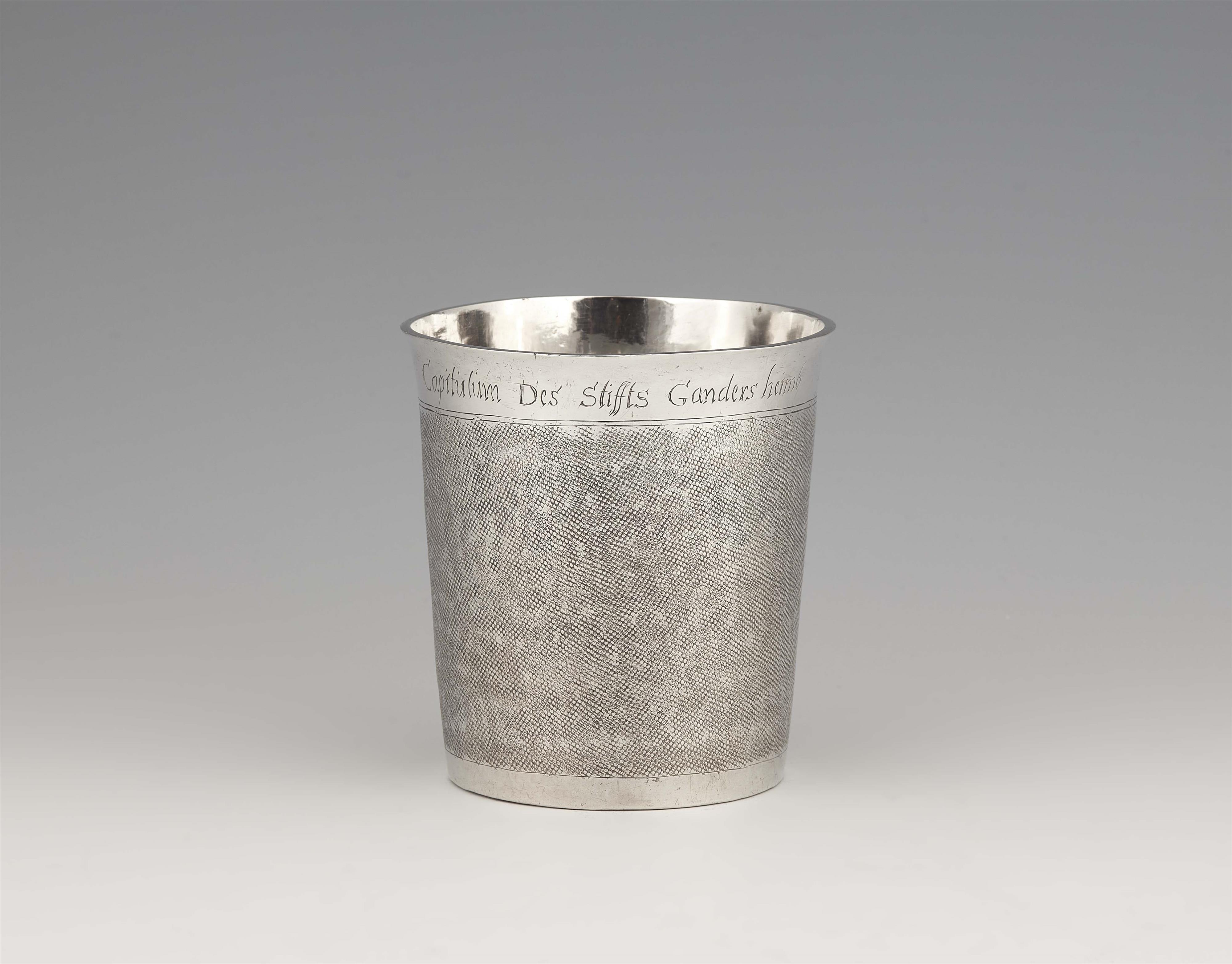 A Goslar silver snakeskin beaker made for Gandersheim nunnery - image-1