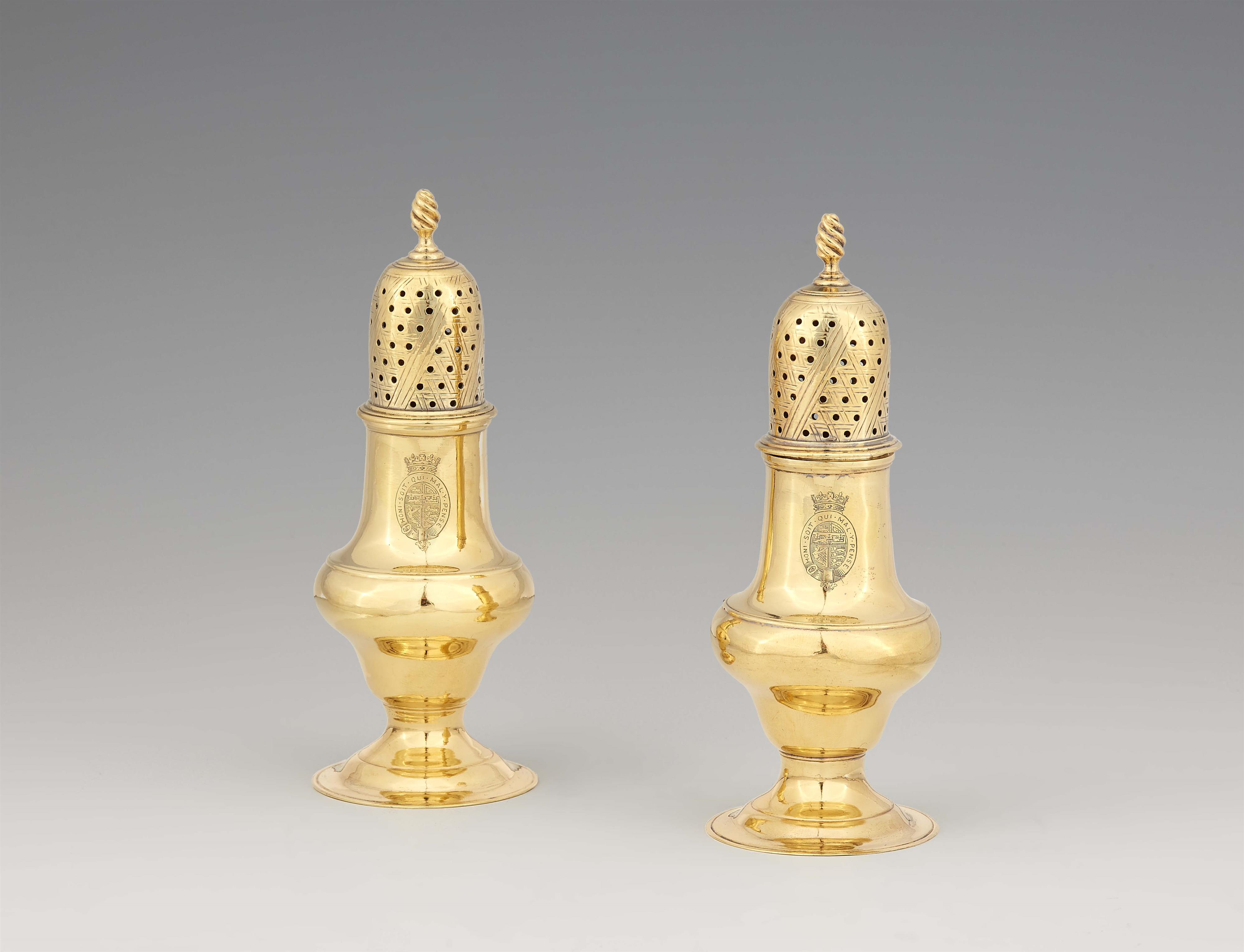 A pair of George III silver cruets - image-1