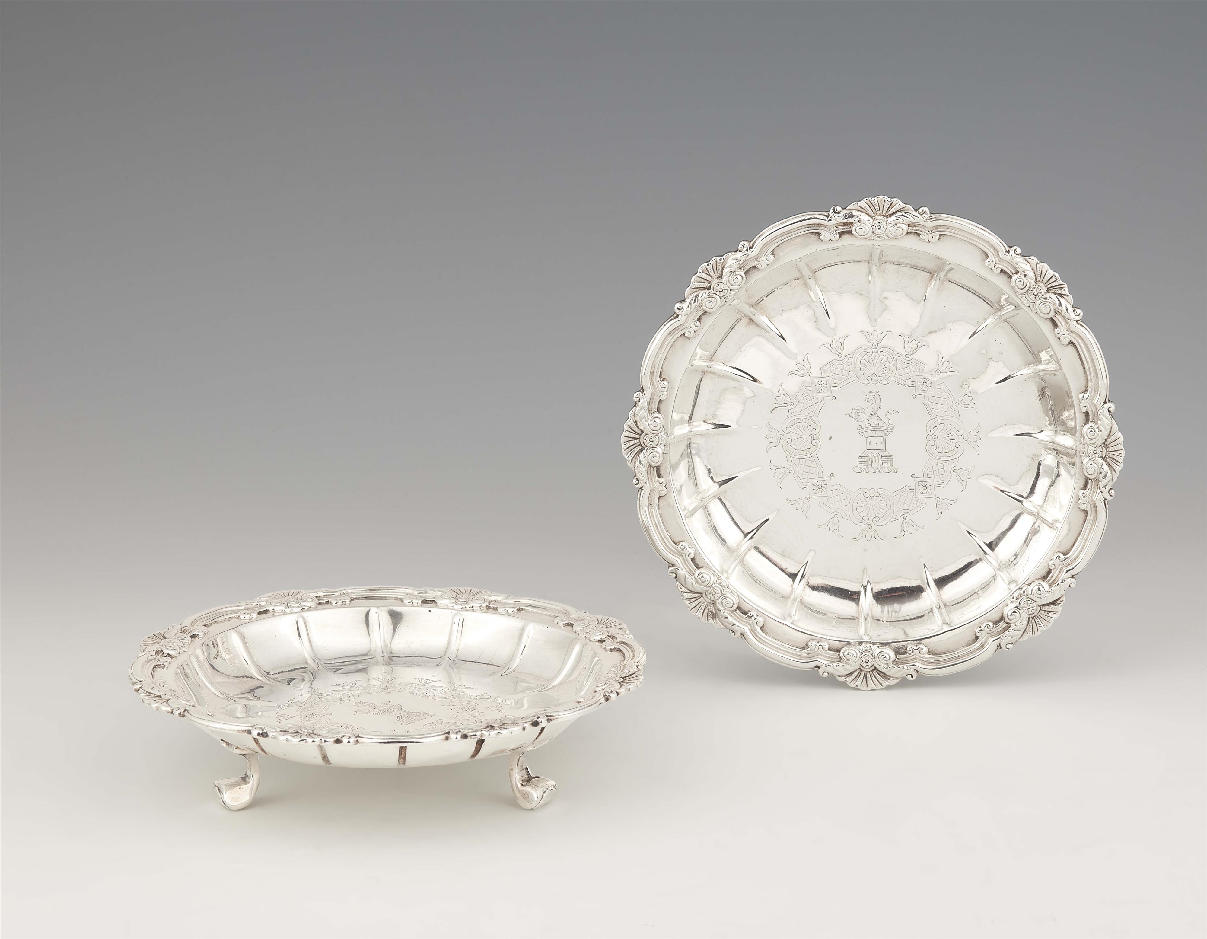 A pair of George II silver salvers made for the 4th Earl of Chesterfield - image-1