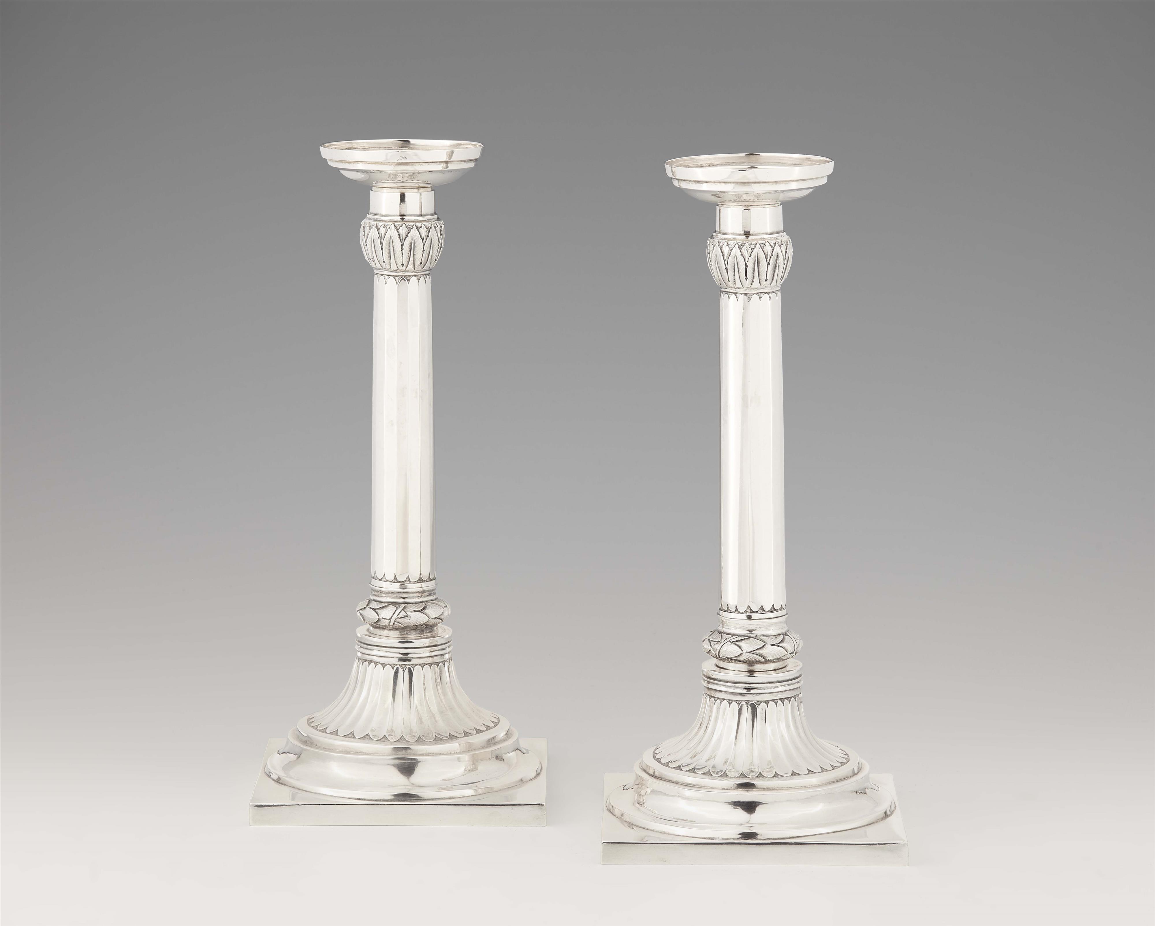 A pair of Zurich silver candlesticks - image-1