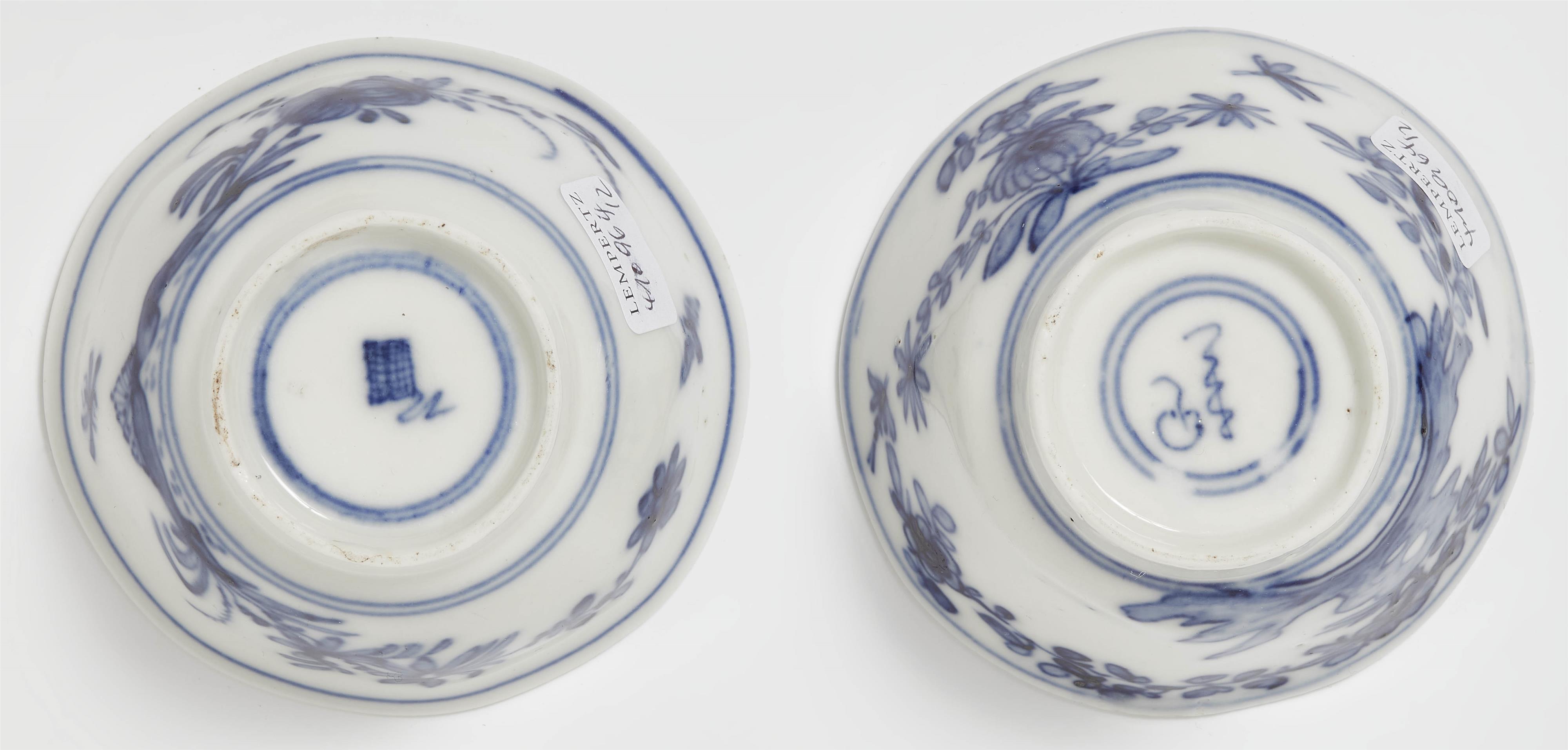 Two Meissen porcelain tea bowls with pseudo Chinese marks - image-3