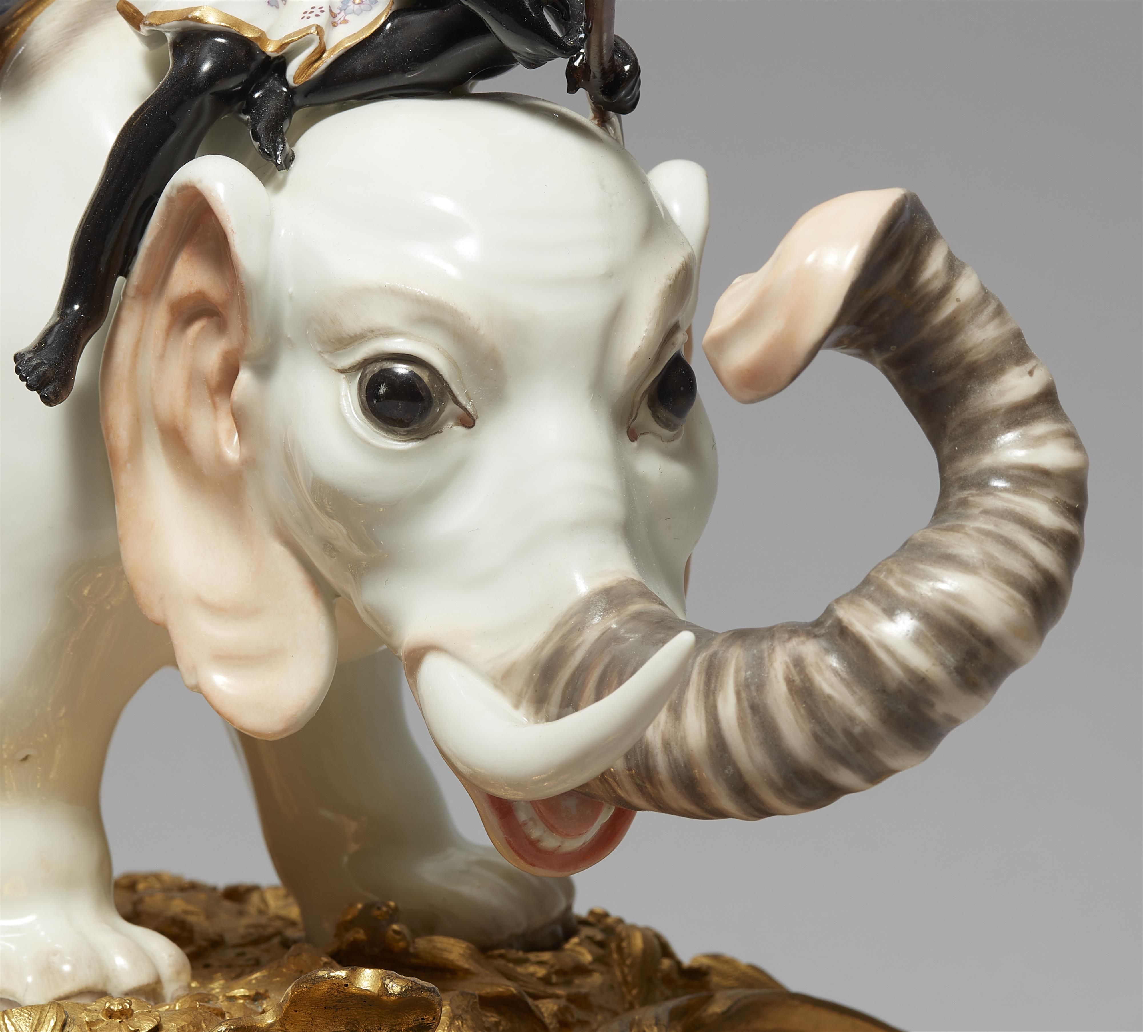 A Meissen porcelain model of a Sultan and an African on an elephant - image-8