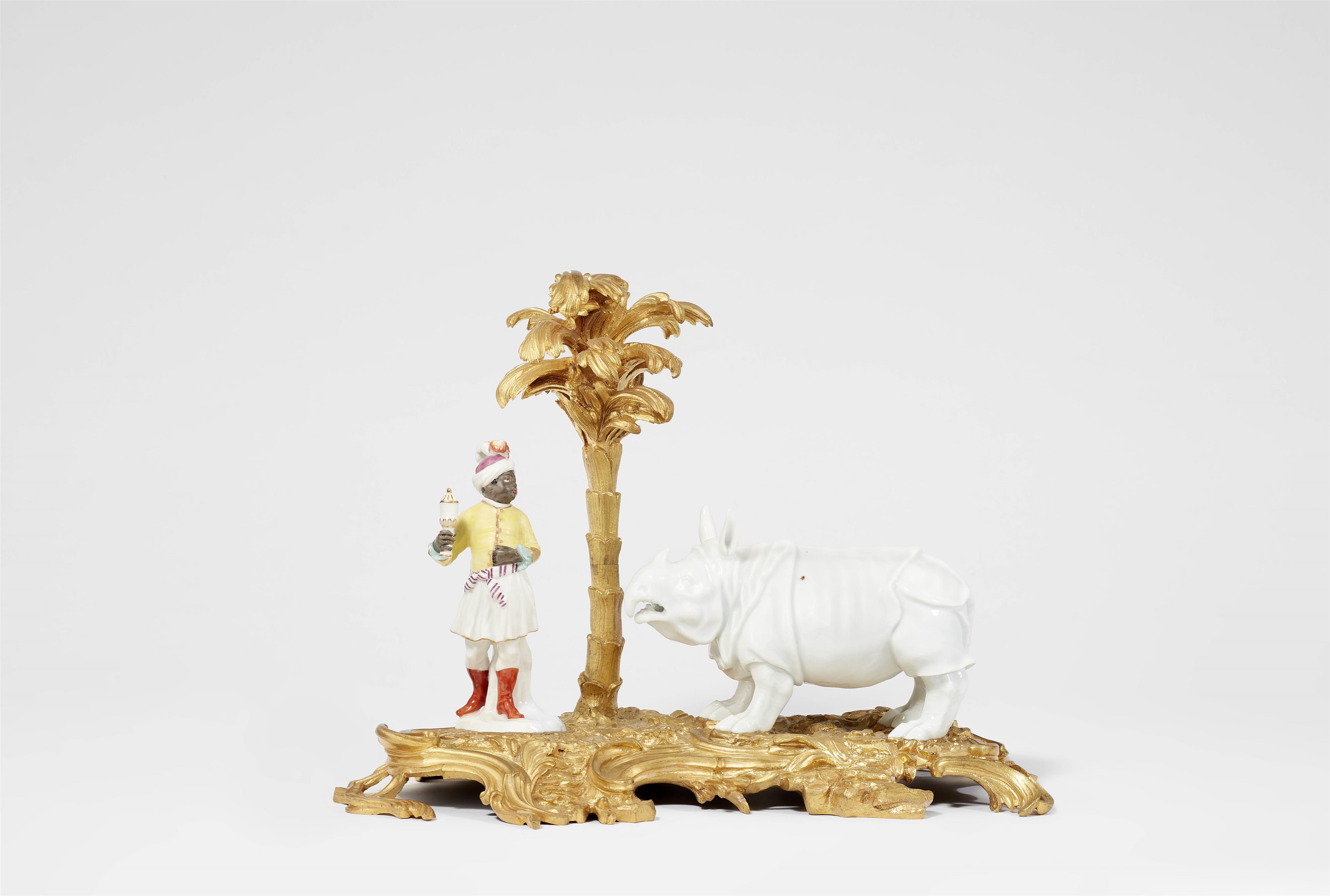 A Meissen porcelain rhinosceros - image-1