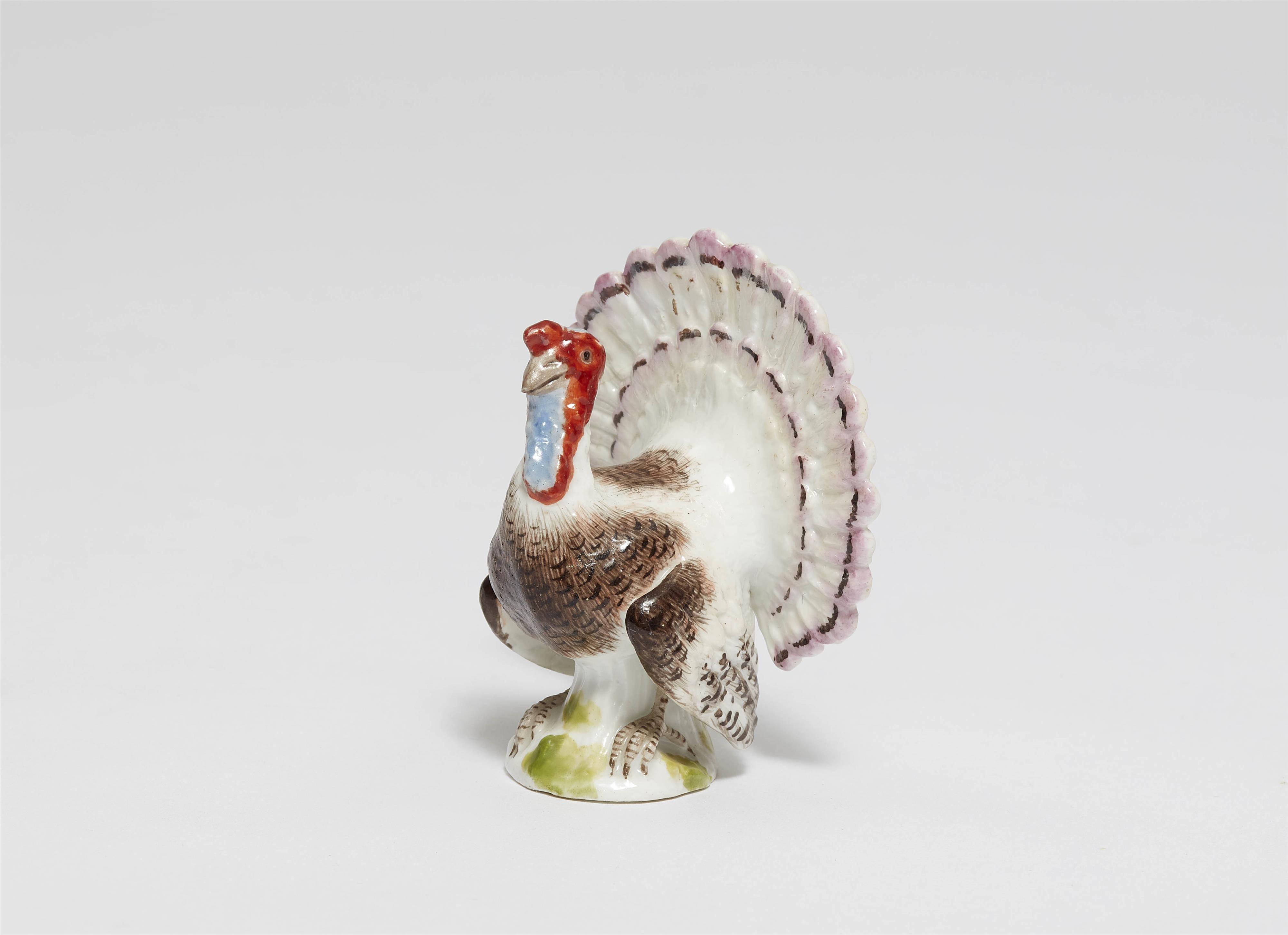 A small Meissen porcelain model of a turkey - image-1