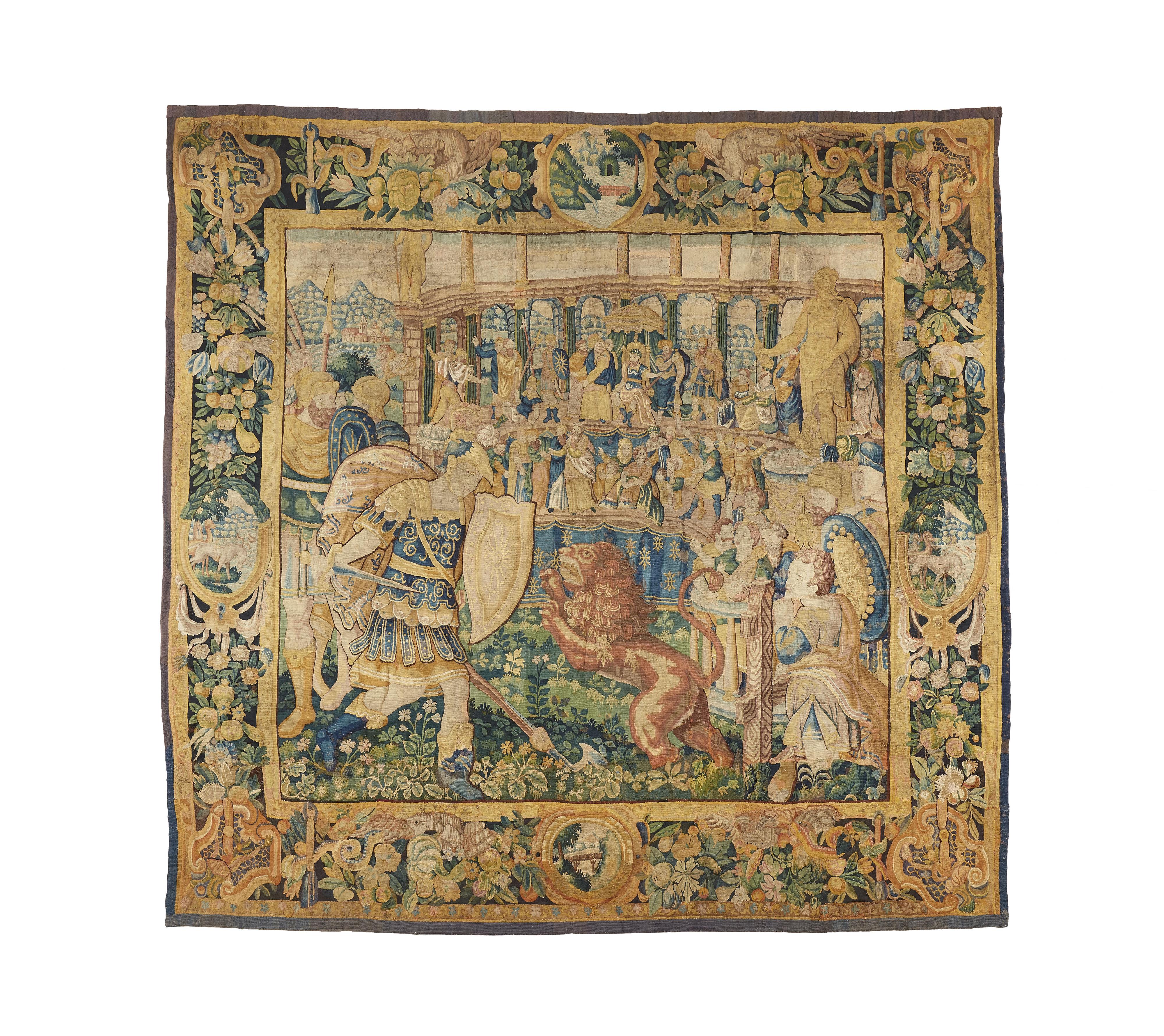 The Young Constantine fighting the Lion
Flemish tapestry - image-1