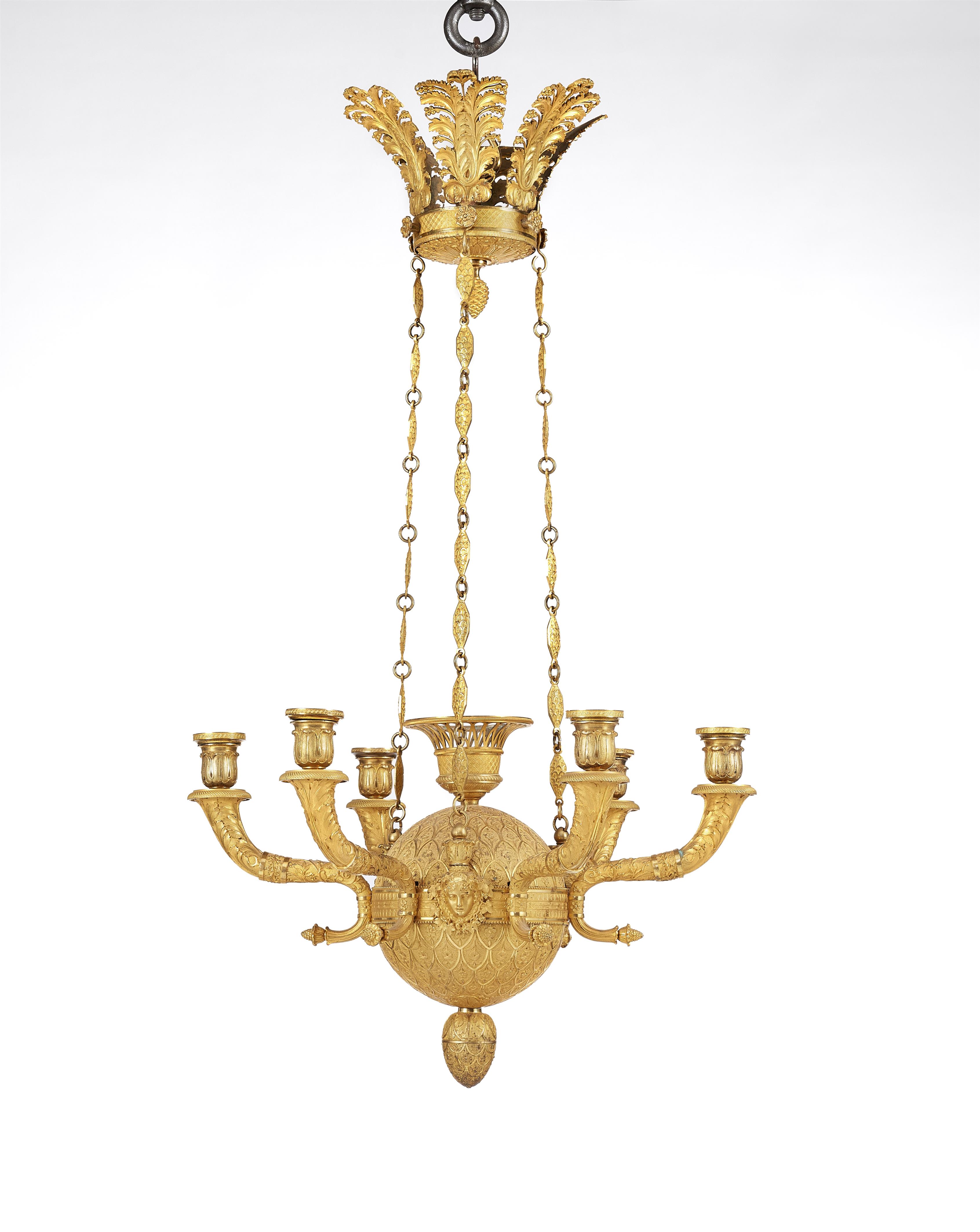 A Charles X ormolu chandelier - image-1