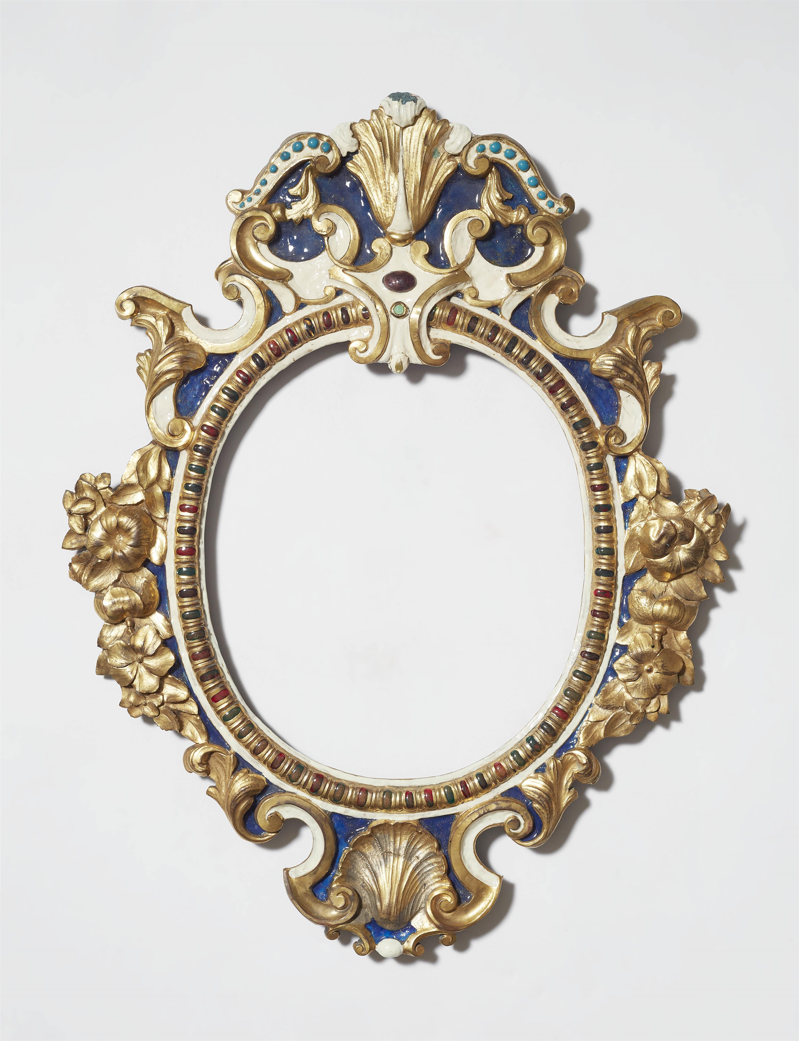 A Renaissance style enamelled copper frame - image-1