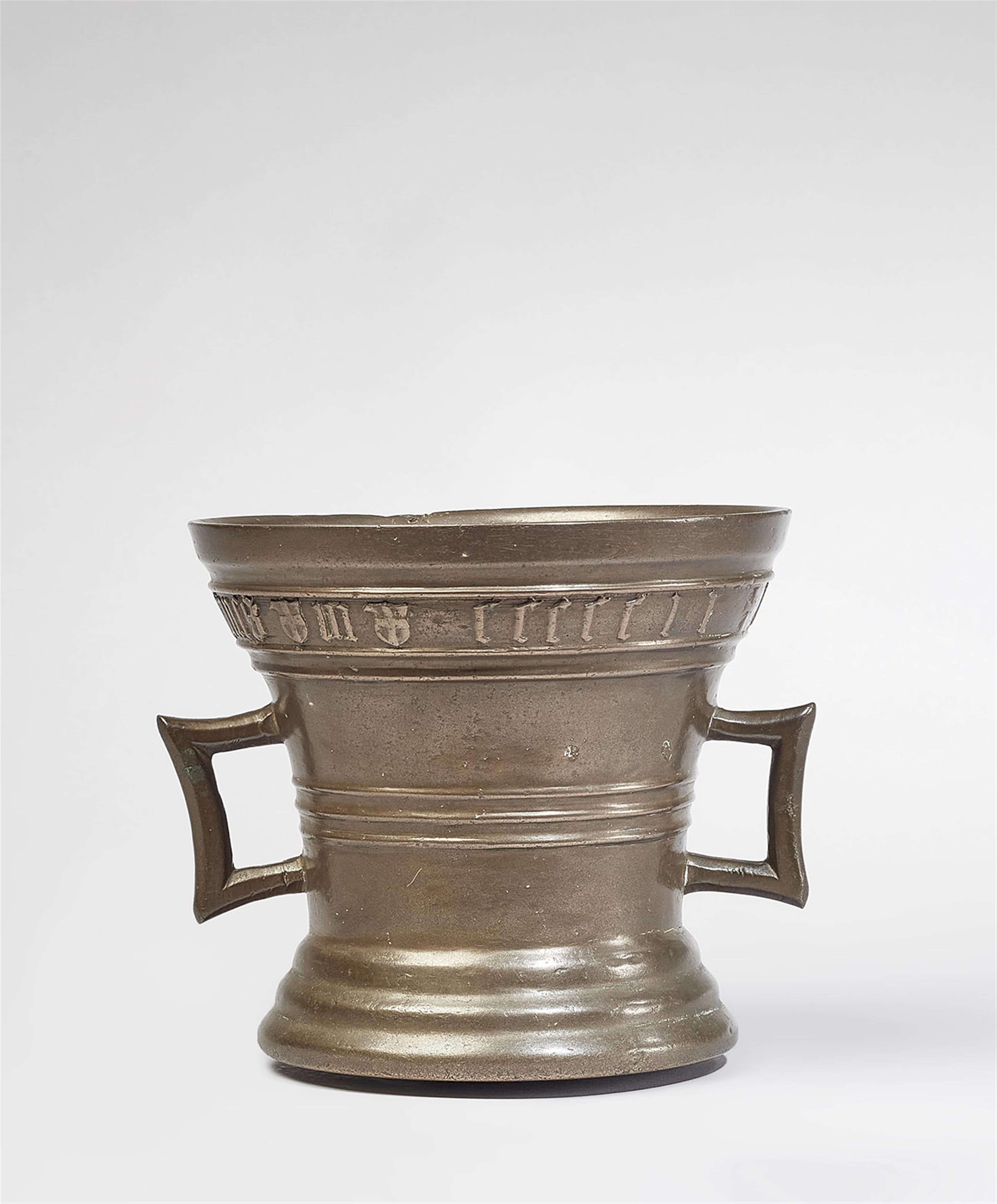 A late Gothic two-handled mortar dated 1502 - image-1
