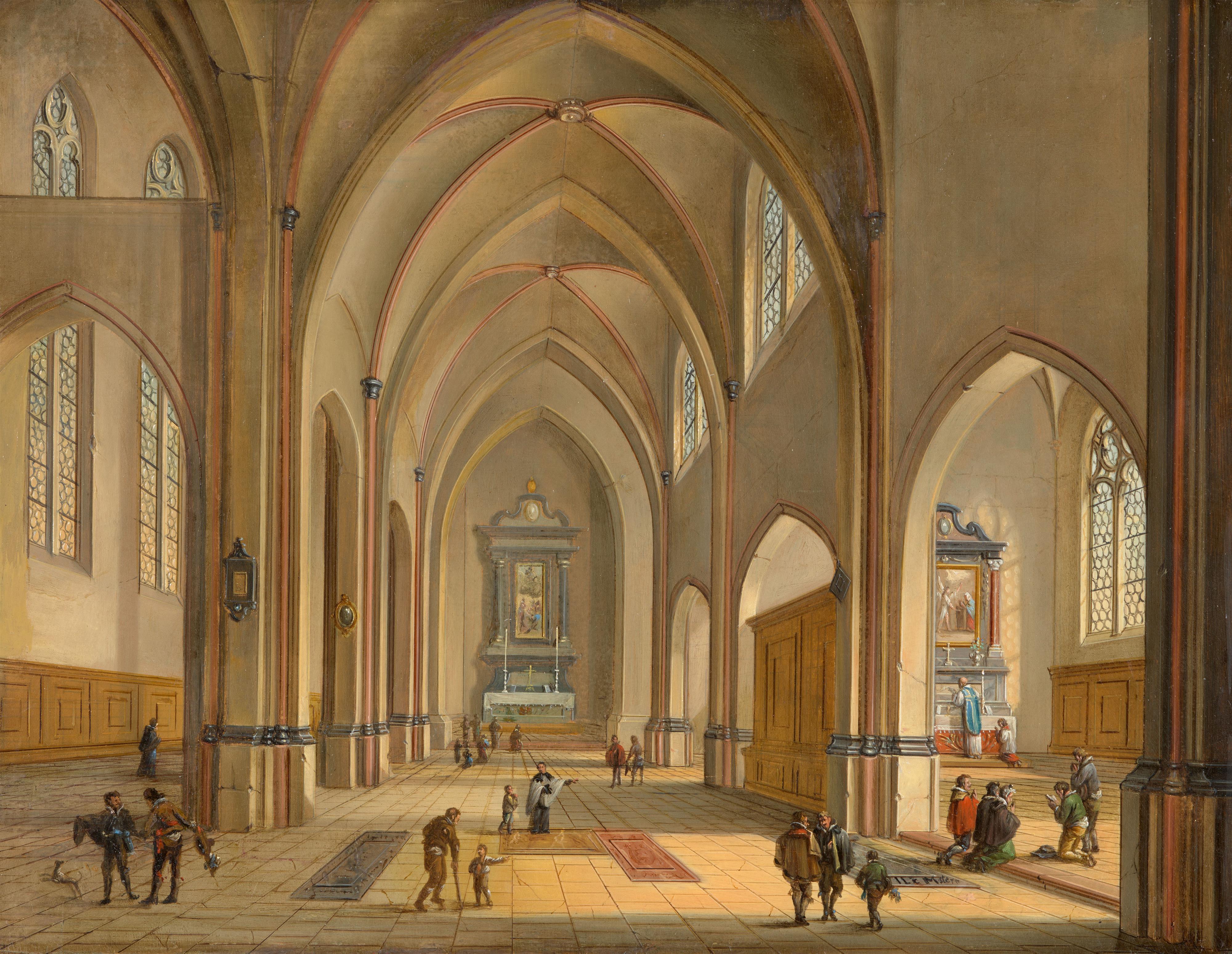 Johann Ludwig Ernst Morgenstern - Interior View of a Church - image-1