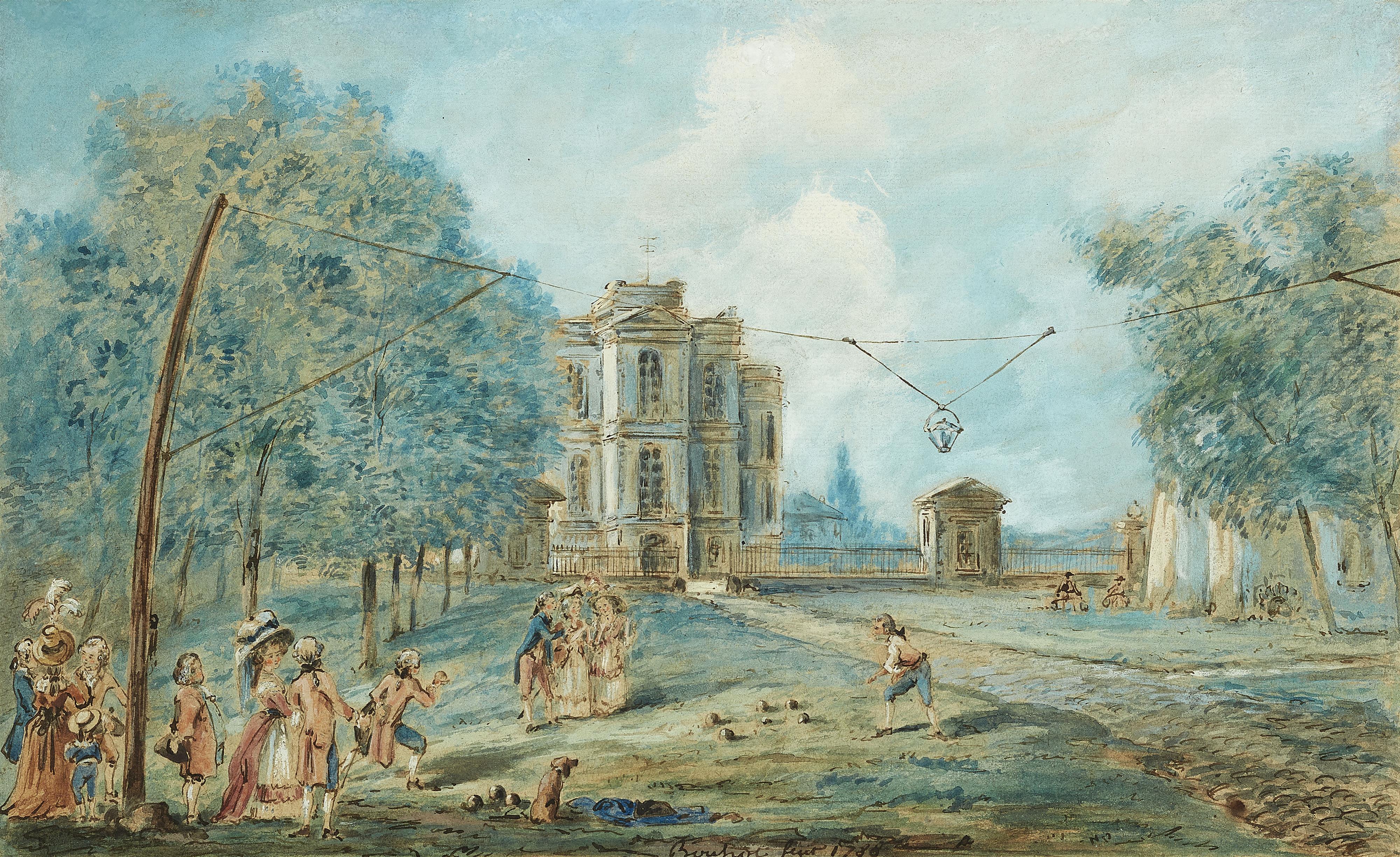 Jacques-Francois Bouchot - Boulle Players in the Park of the Paris Observatory - image-1