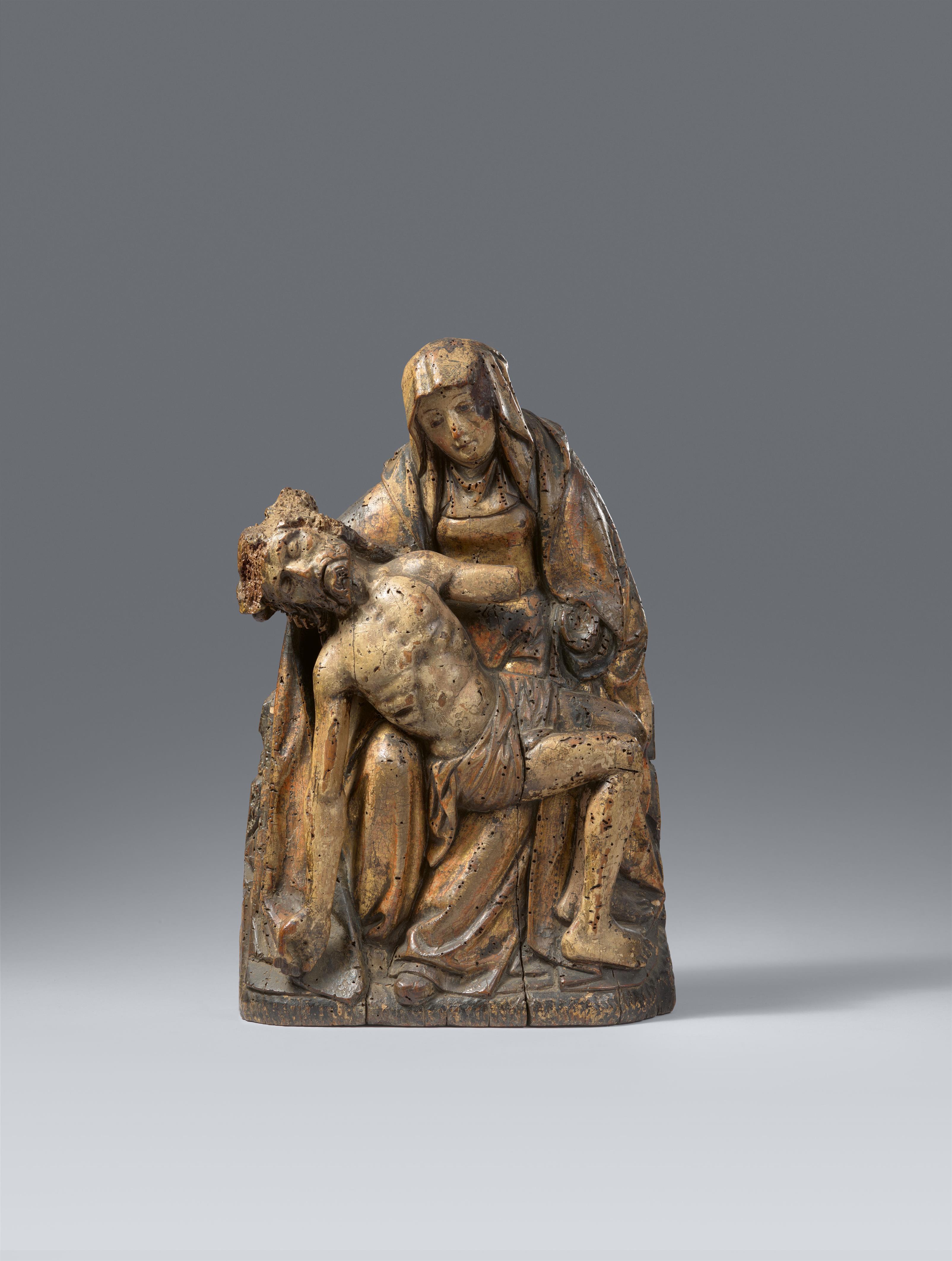 Probably Central Rhine Region around 1450/1460 - A carved wood Pietà group, presumably Central Rhine Region, around 1450/1460 - image-1