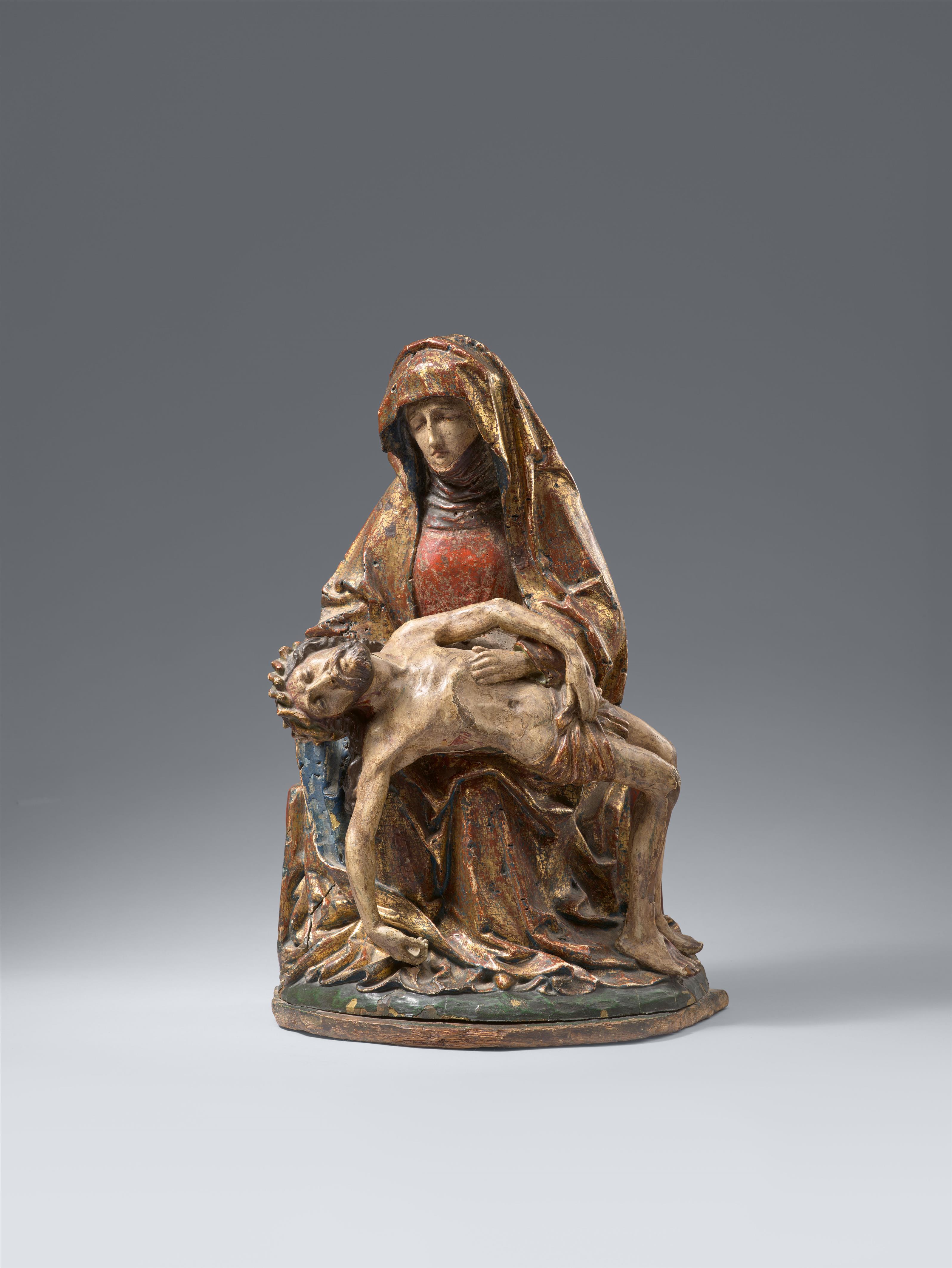 Central Rhine Region second half 15th century - A carved wood Pietà group, Central Rhine Region, second half 15th century - image-1