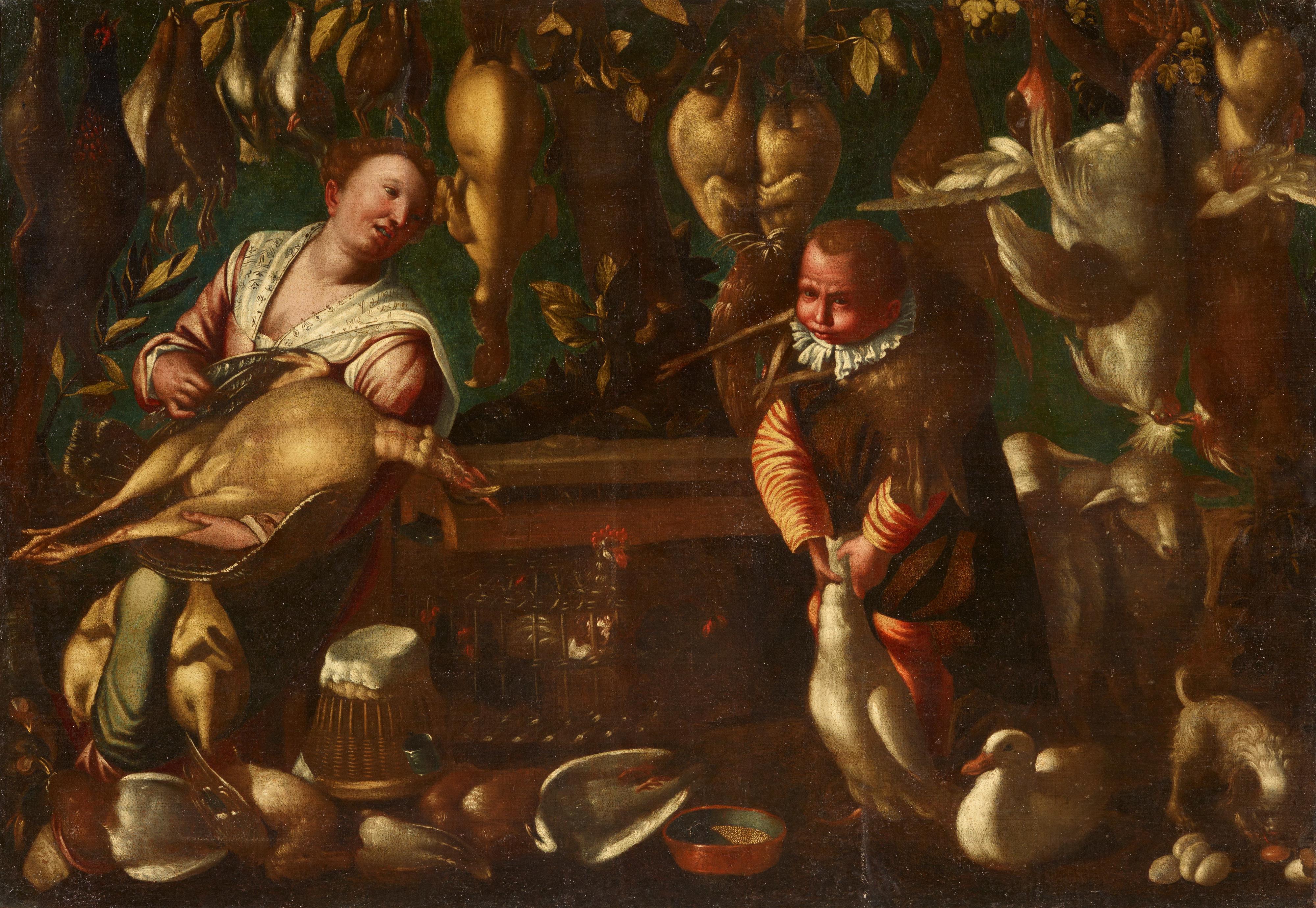 School of  Cremona 17th Century - The poultry seller - image-1