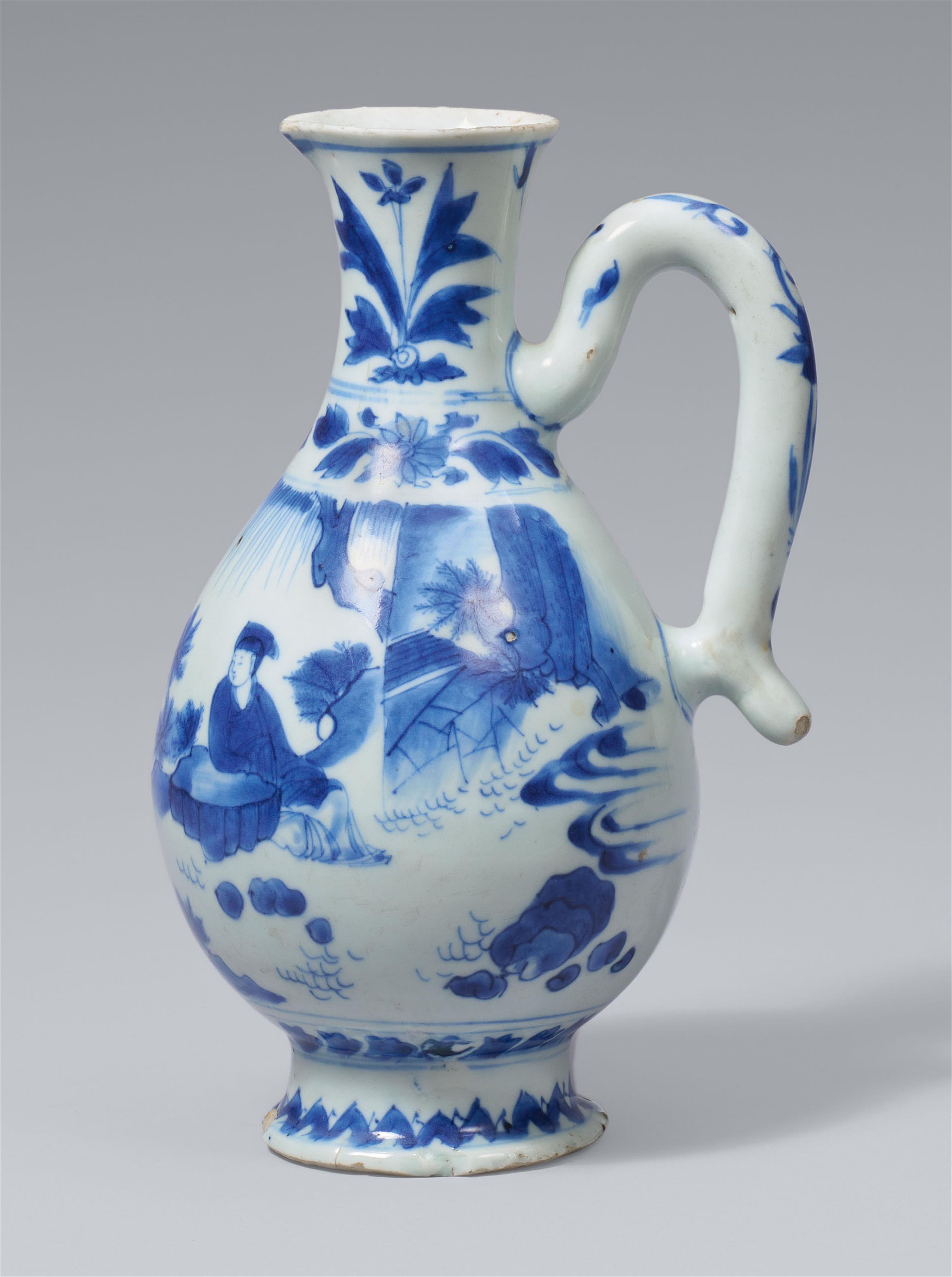 Blau-weiße Henkelkanne. Chongzhen Periode (1627–1644) - image-1