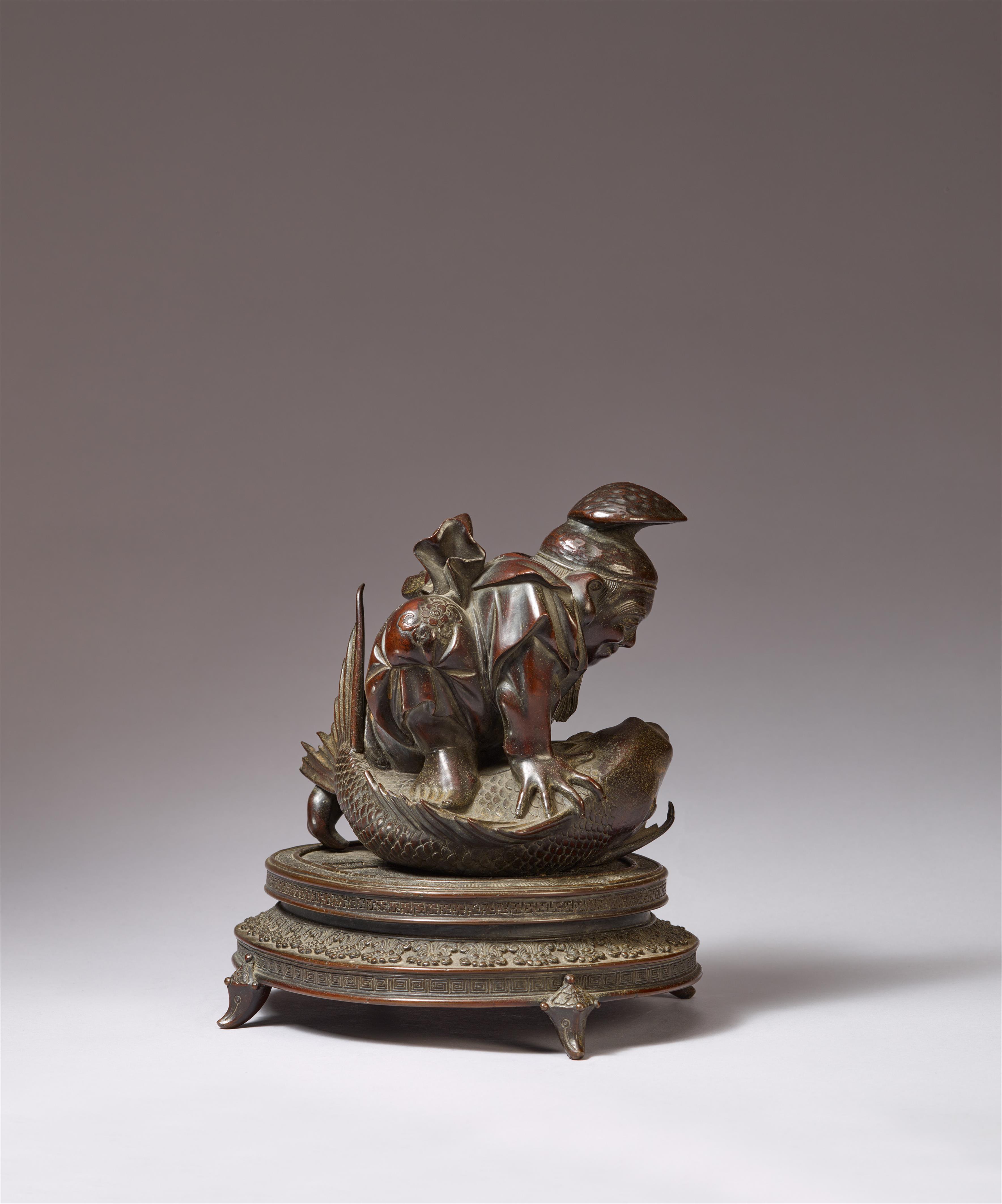 A bronze okimono of Ebisu. Late 19th century - image-4