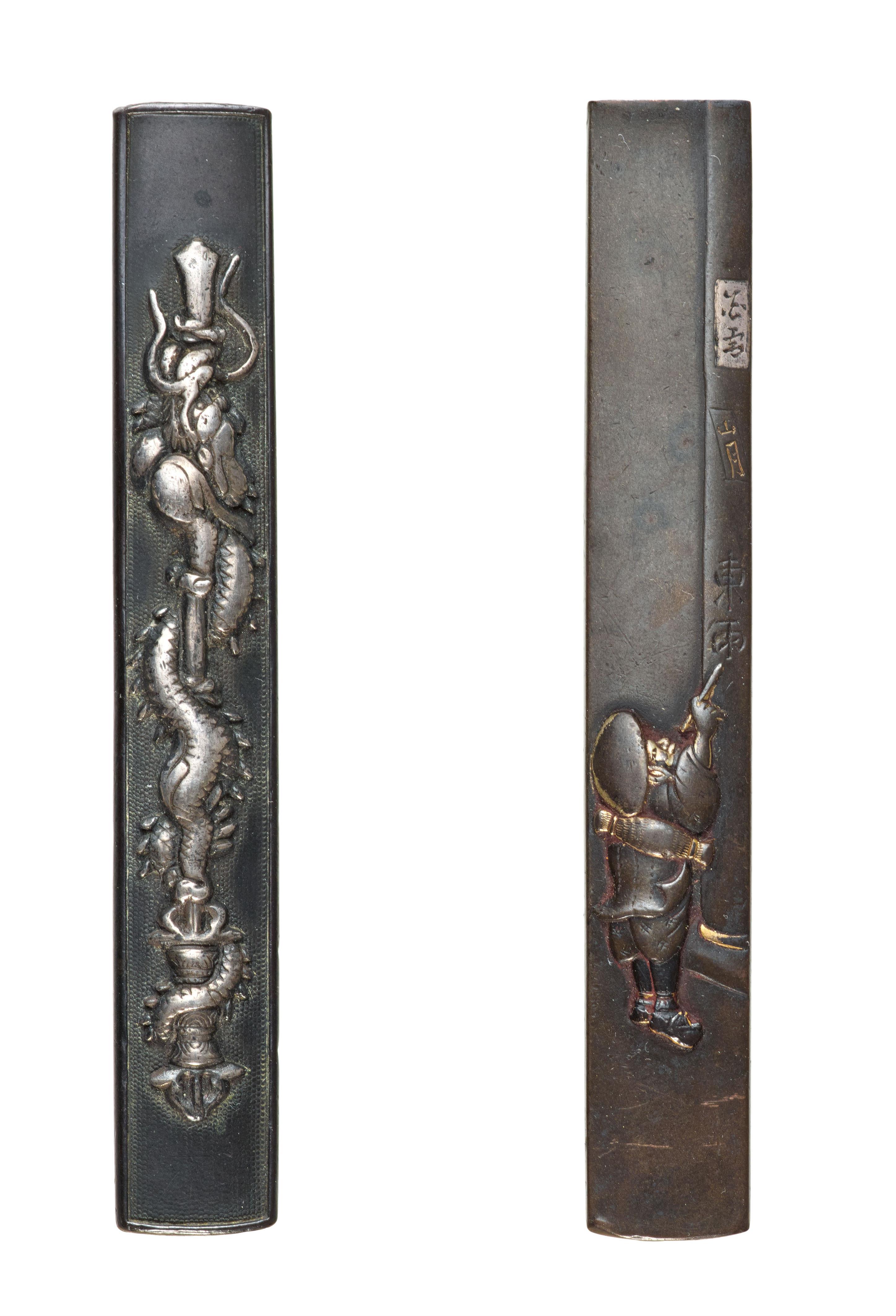 Two shibuichi kozuka. 18th/19th century - image-1