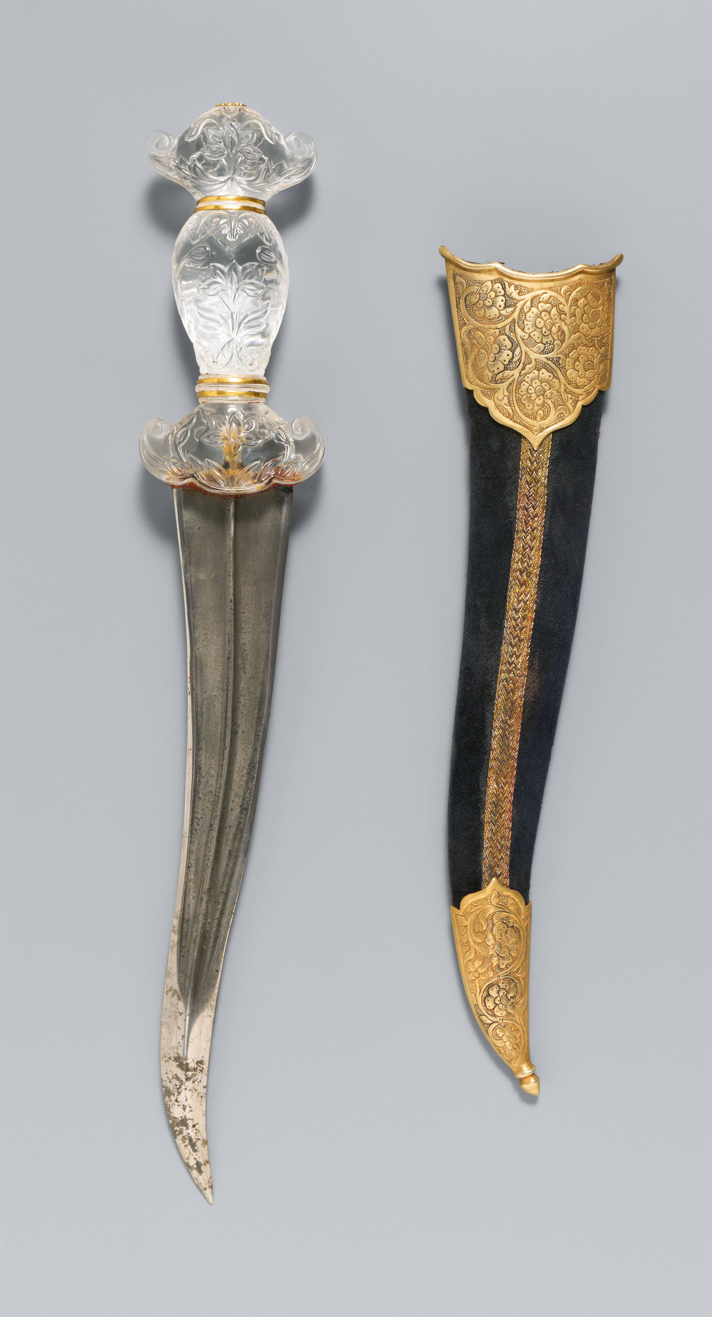 A North Indian dagger (khanjar) with scabbard. 19th century or earlier - image-1