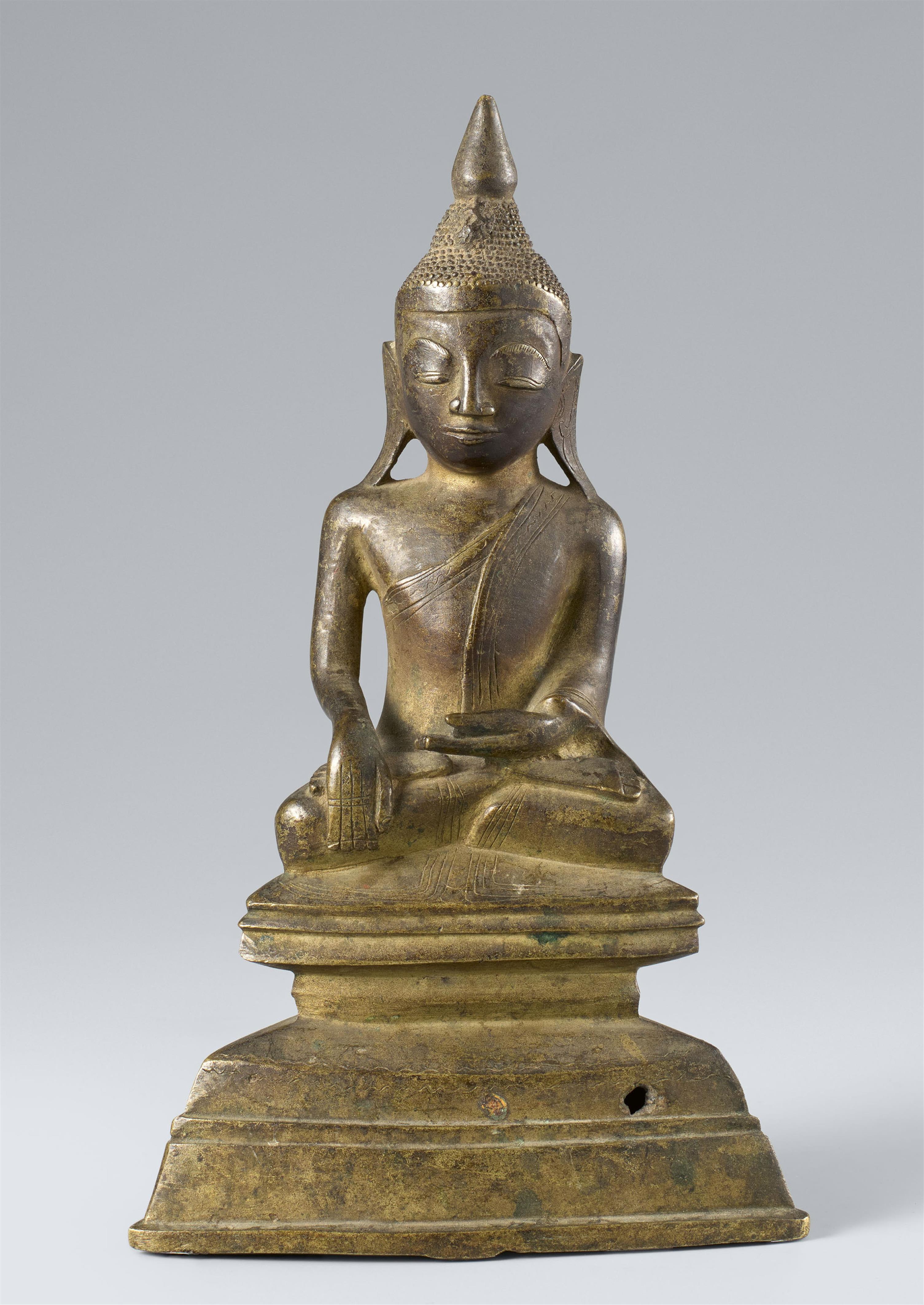 Buddha Shakyamuni. Bronze. Burma, Shan-Staaten. 19. Jh. - image-1