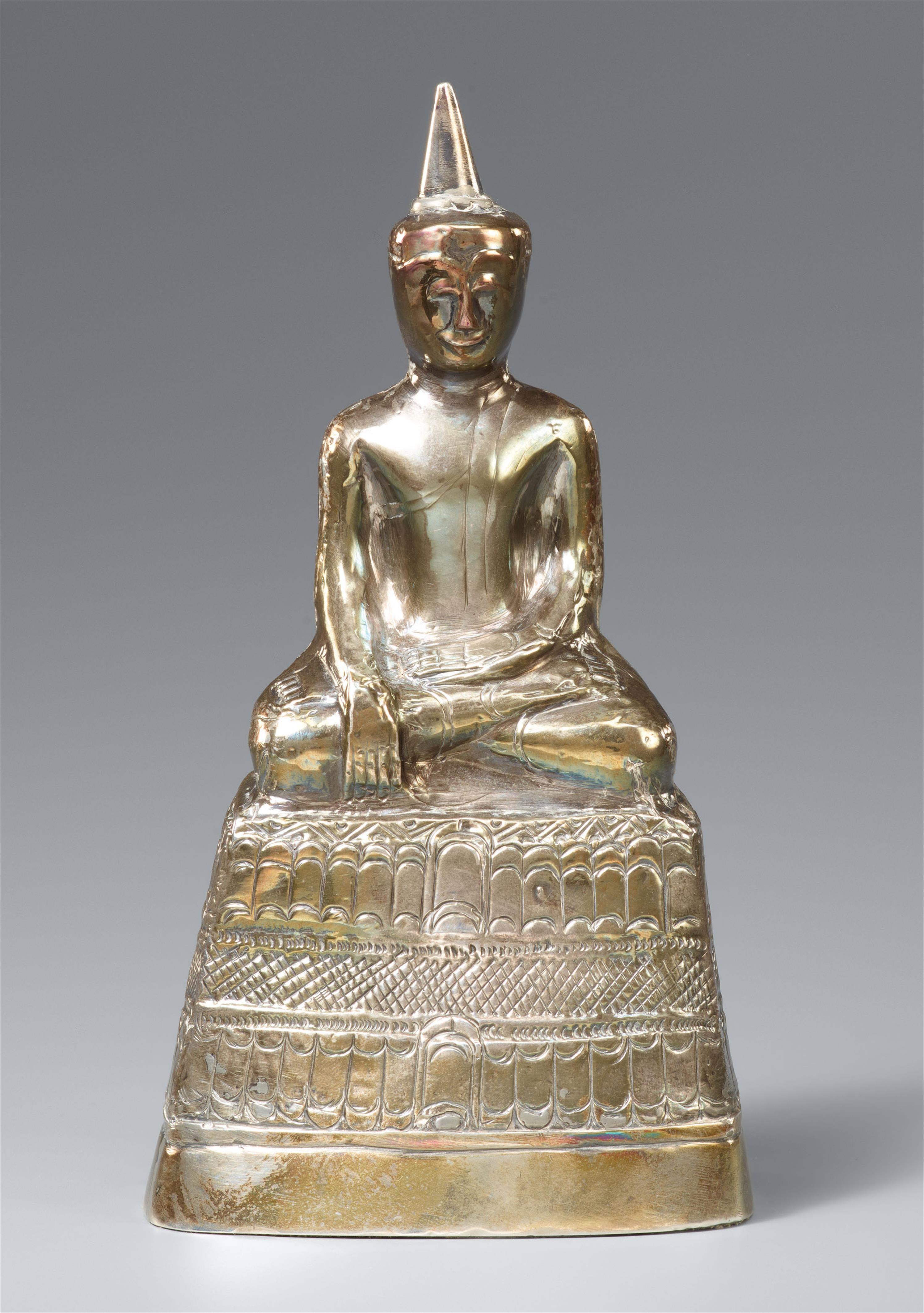 Buddha Shakyamuni. Silberfolie. Thailand. 20. Jh. - image-1