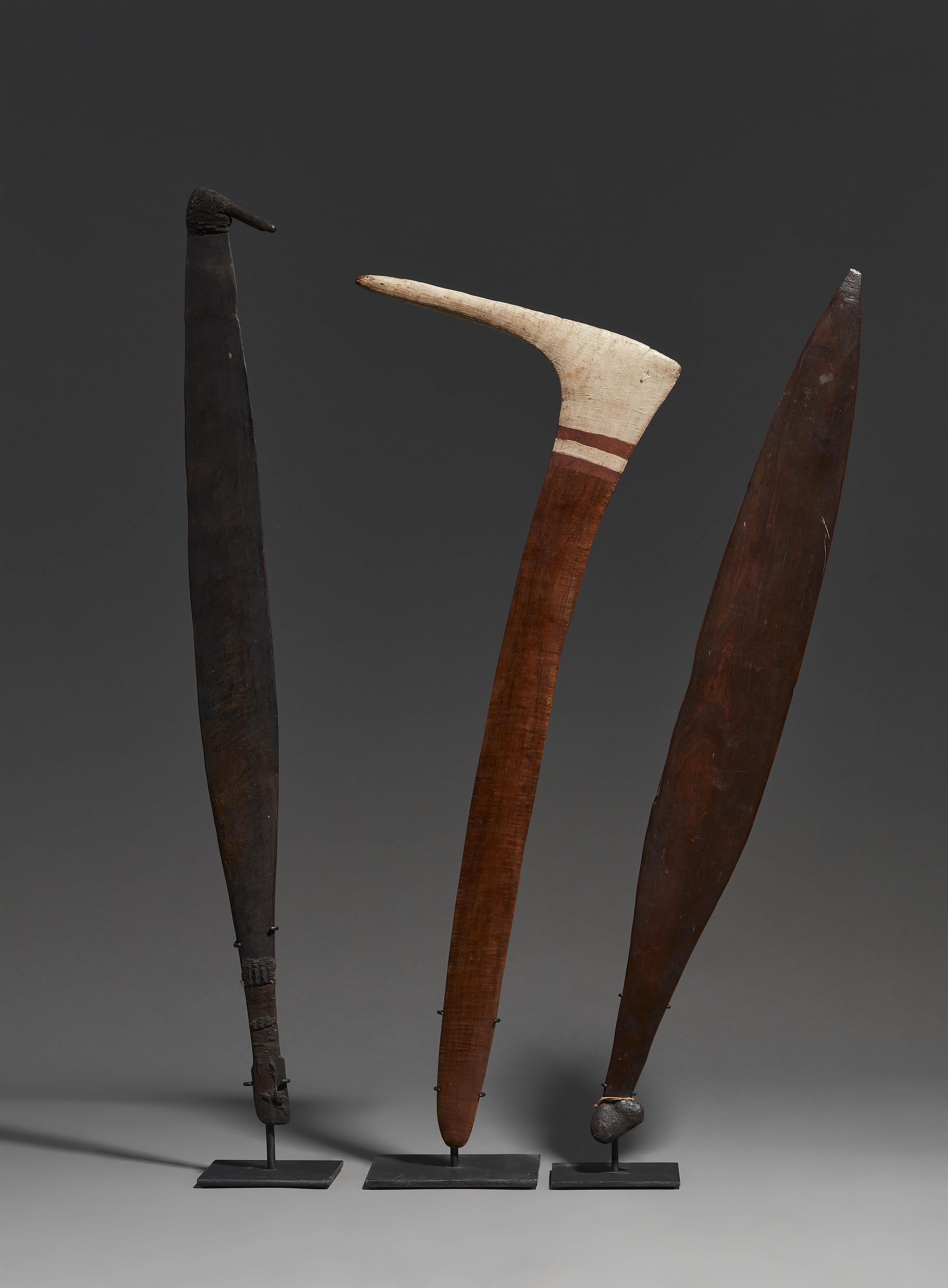 TWO SPEAR THROWERS AND A BOOMERANG - image-1