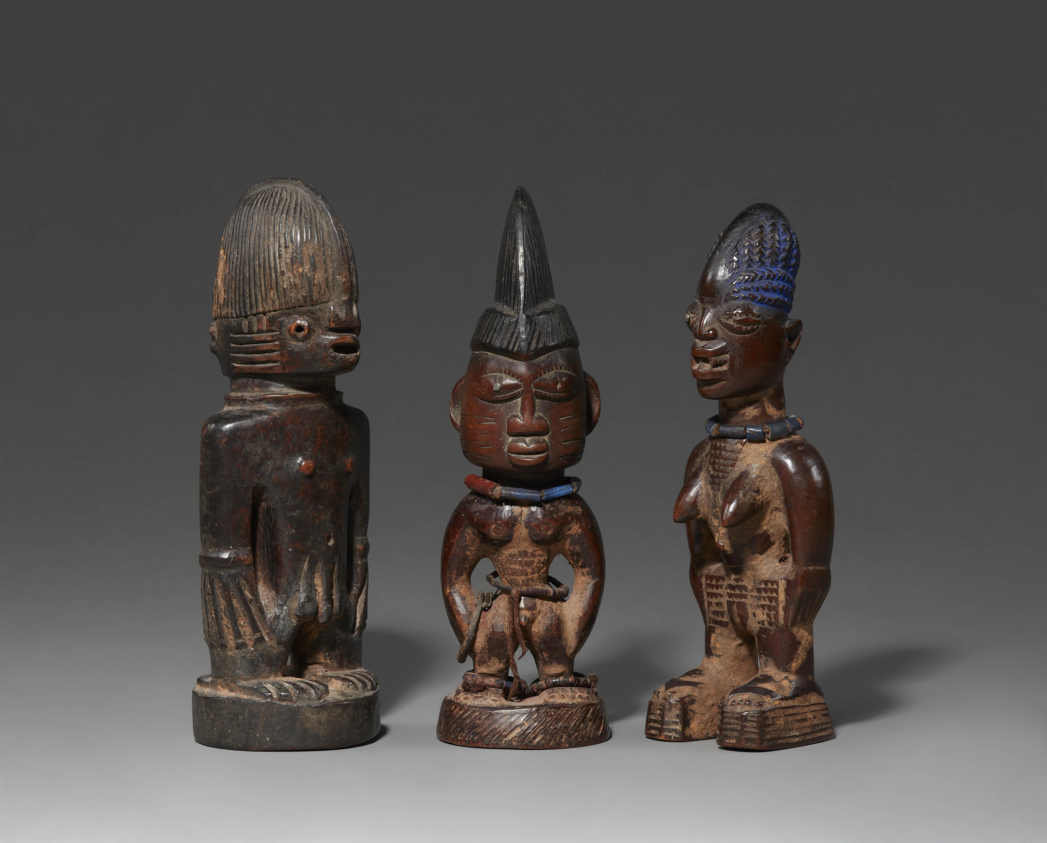 THREE YORUBA TWIN FIGURES - image-1