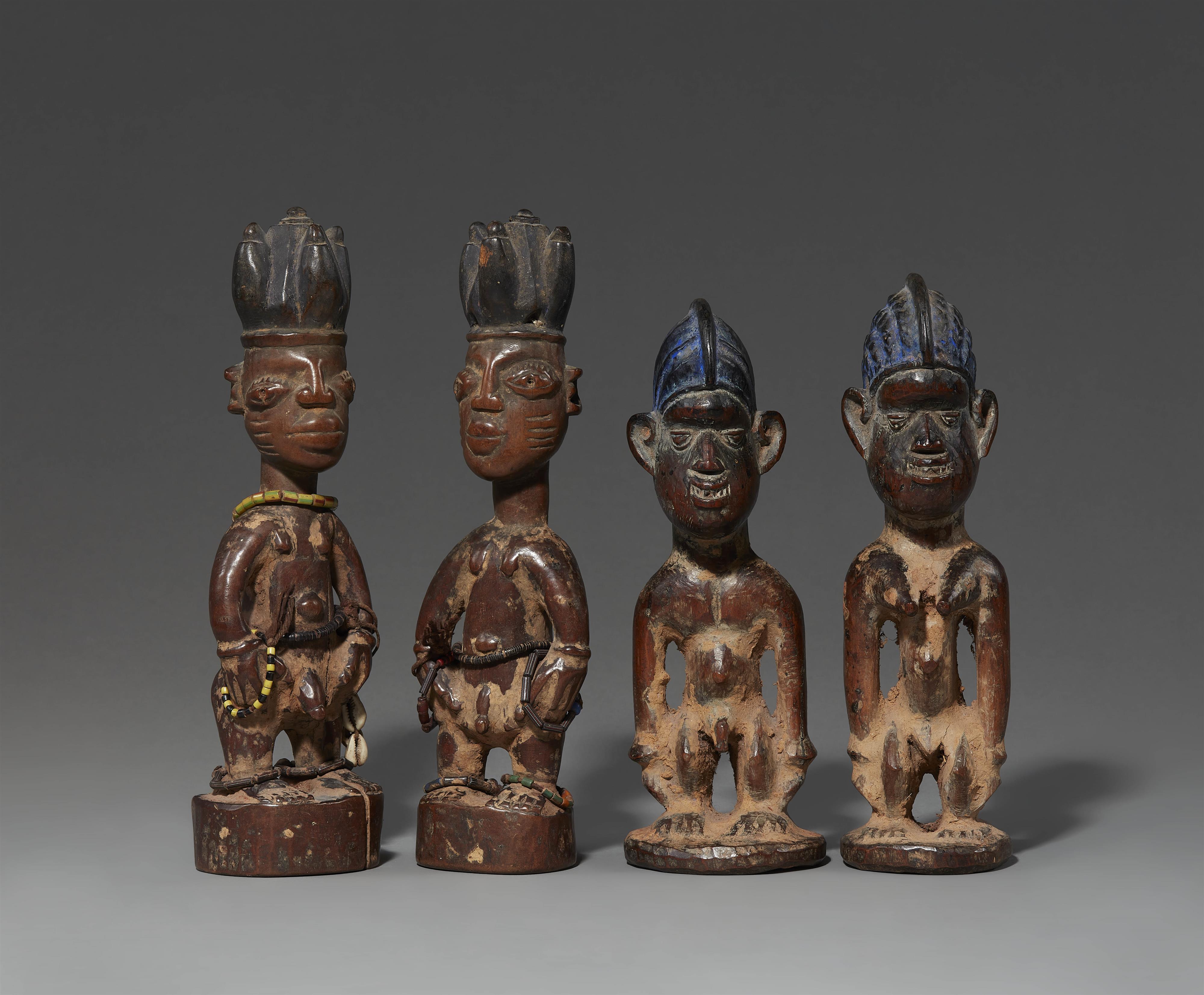 TWO PAIRS OF YORUBA TWIN FIGURES - image-1