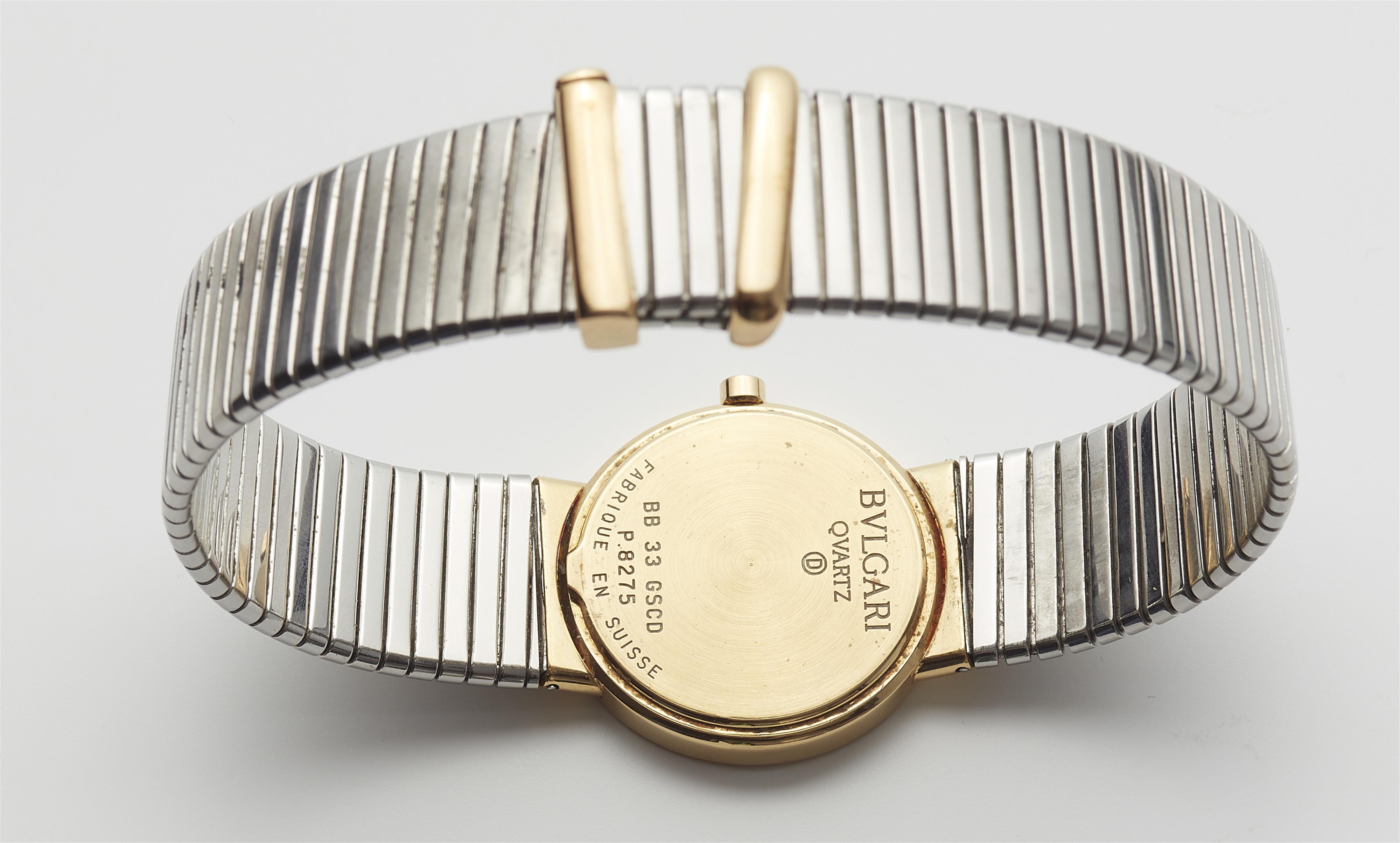 An 18k gold and stainless steel Bulgari Tubogas wristwatch. - image-2