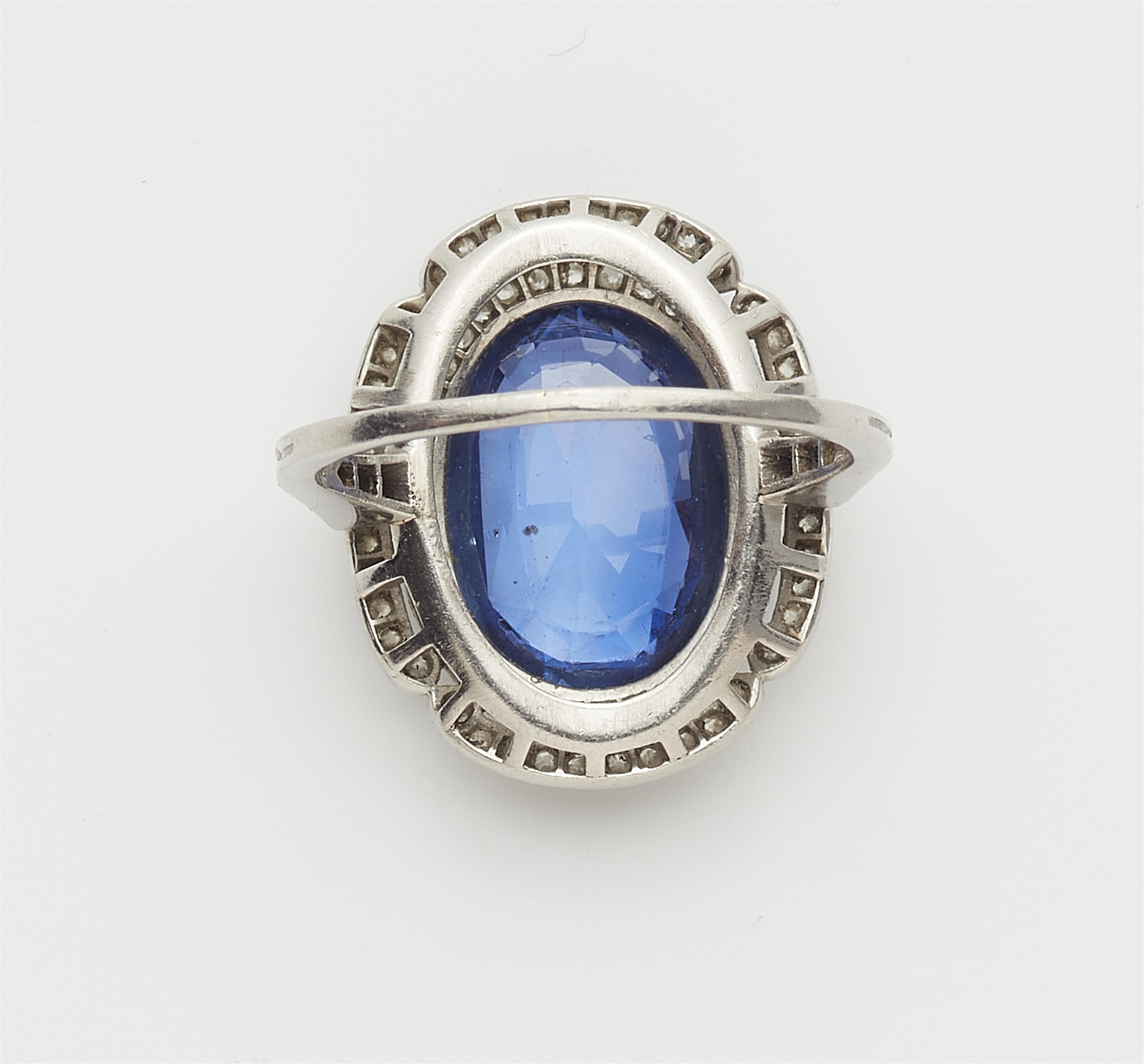 Belle Epoque-Ring mit Ceylon-Saphir - image-2