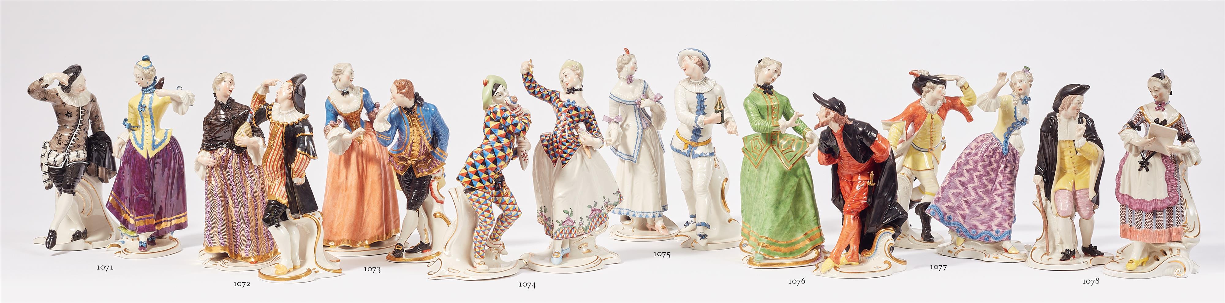 A pair of Nymphenburg commedia dell'arte porcelain figures
Scaramuz and Colombine - image-2