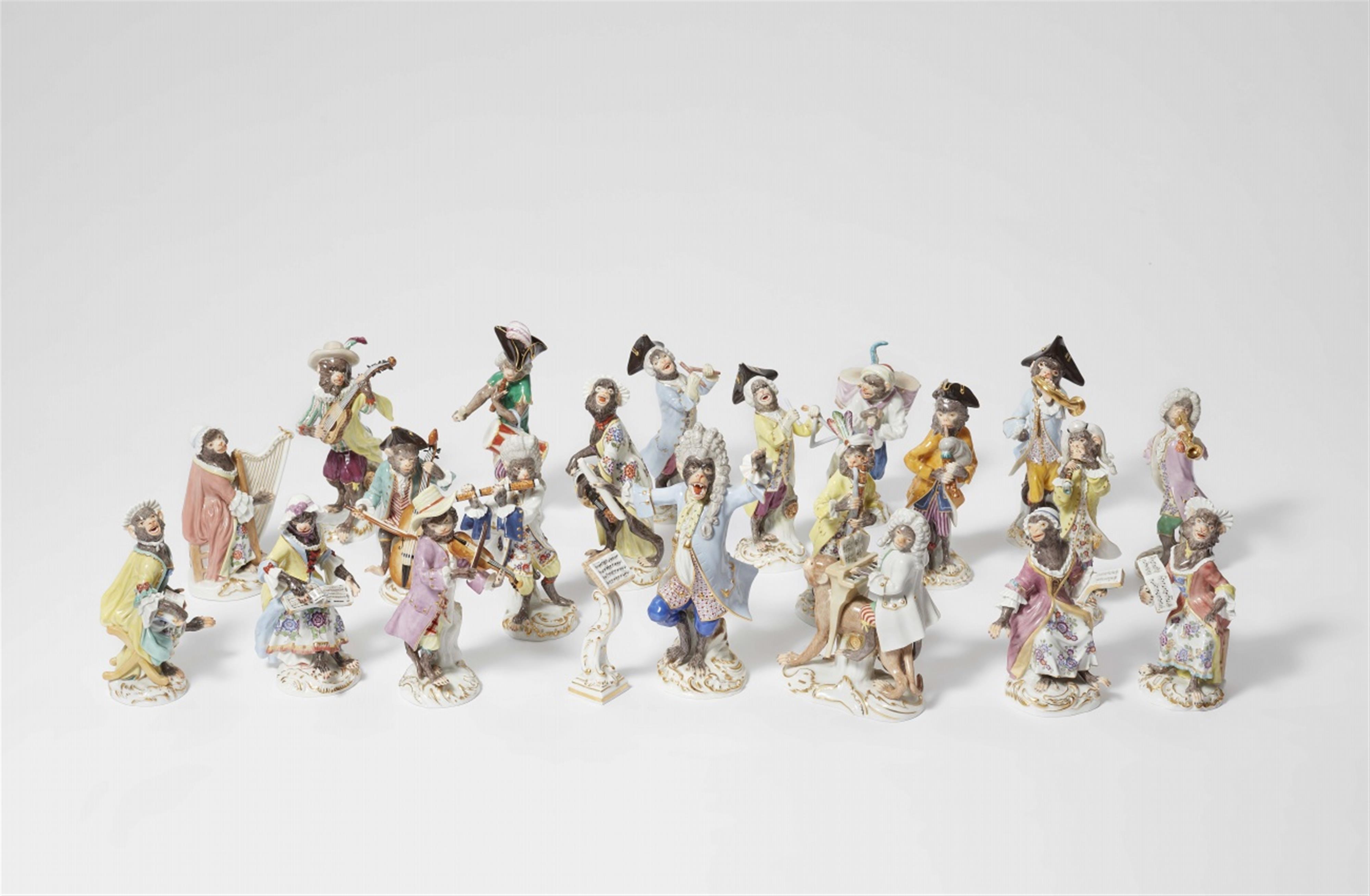 A large Meissen porcelain monkey band - image-1