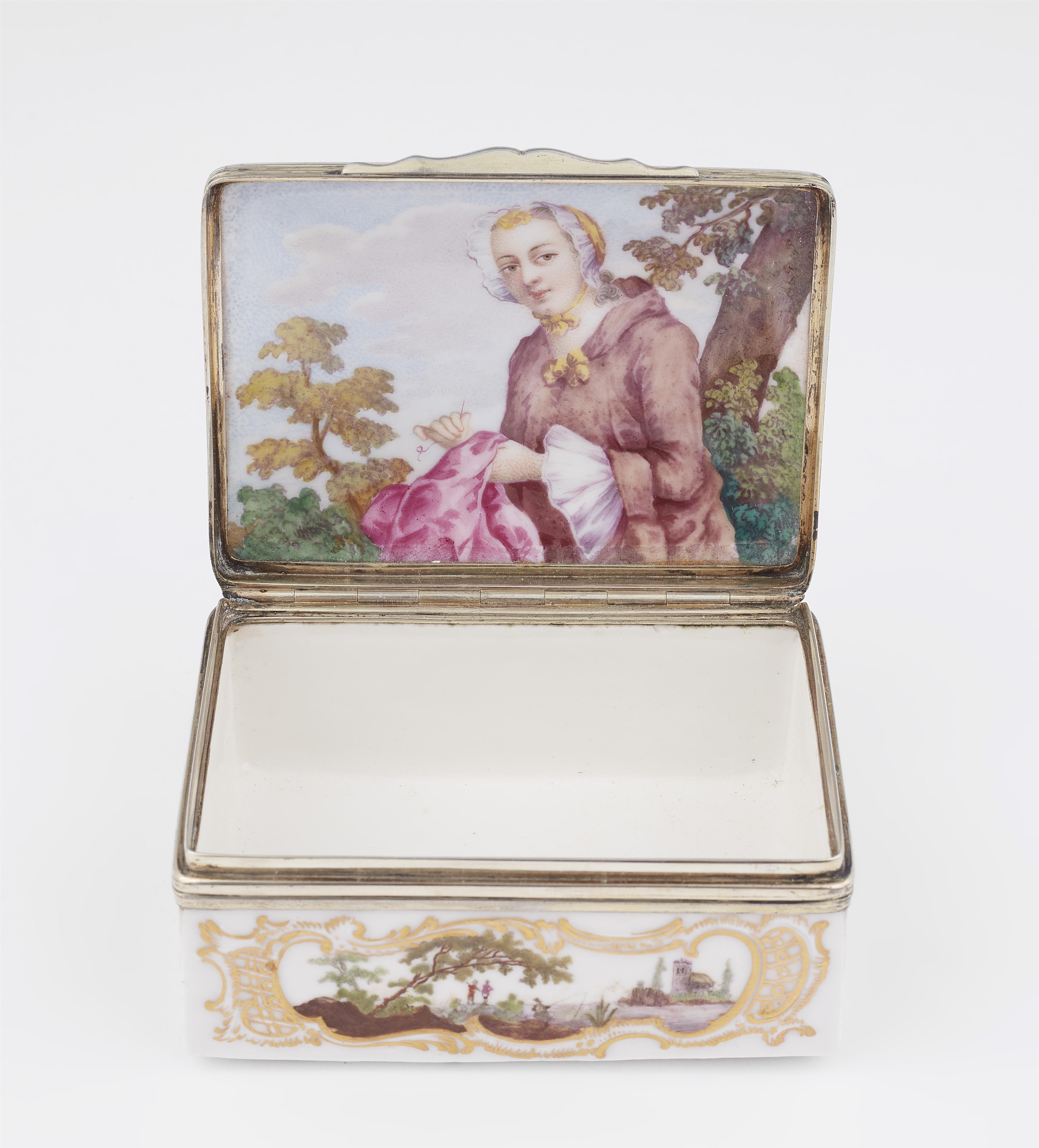 A porcelain snuff box with landscapes and a portrait of a lady - image-2