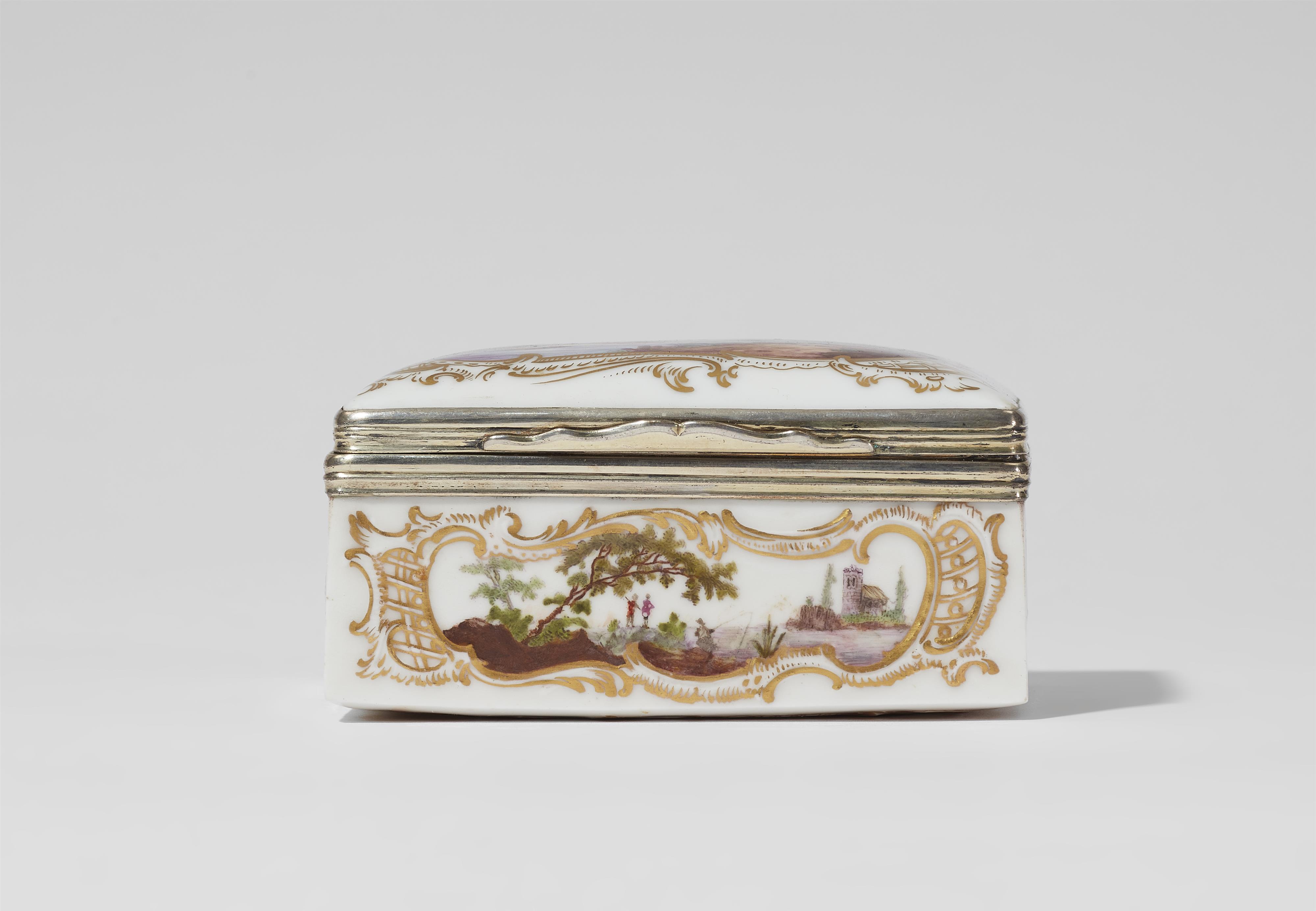 A porcelain snuff box with landscapes and a portrait of a lady - image-5