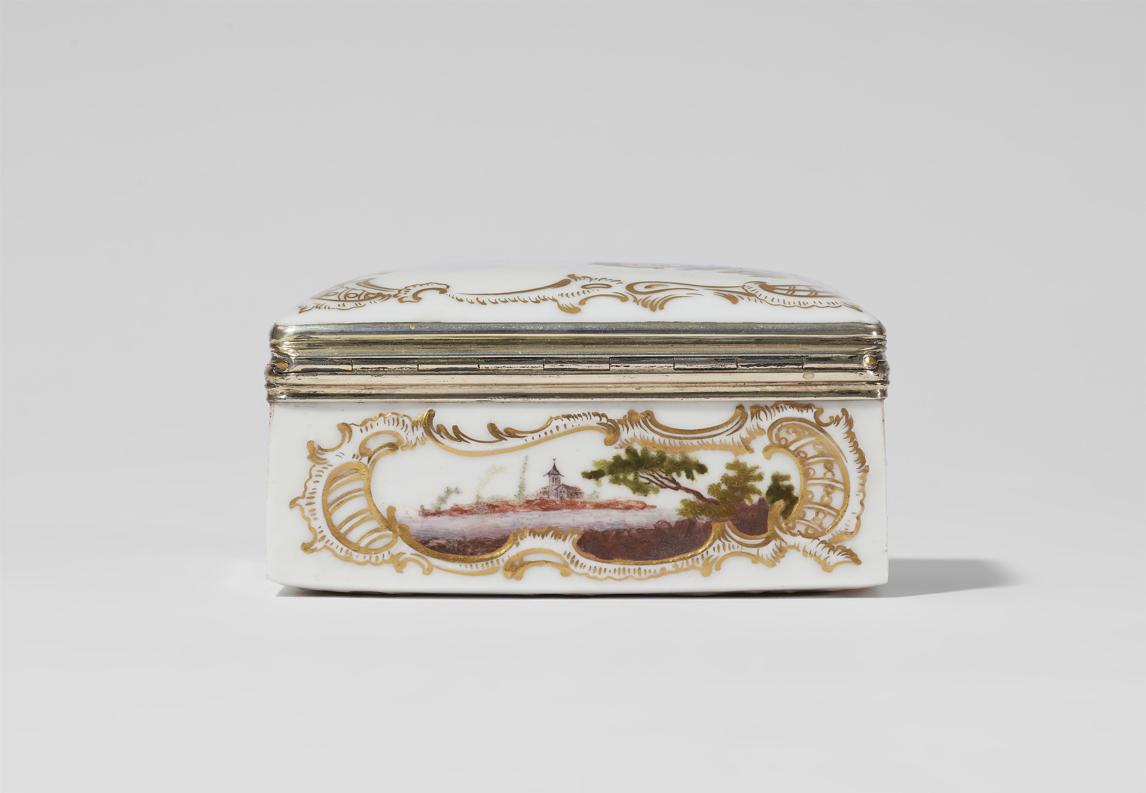 A porcelain snuff box with landscapes and a portrait of a lady - image-7