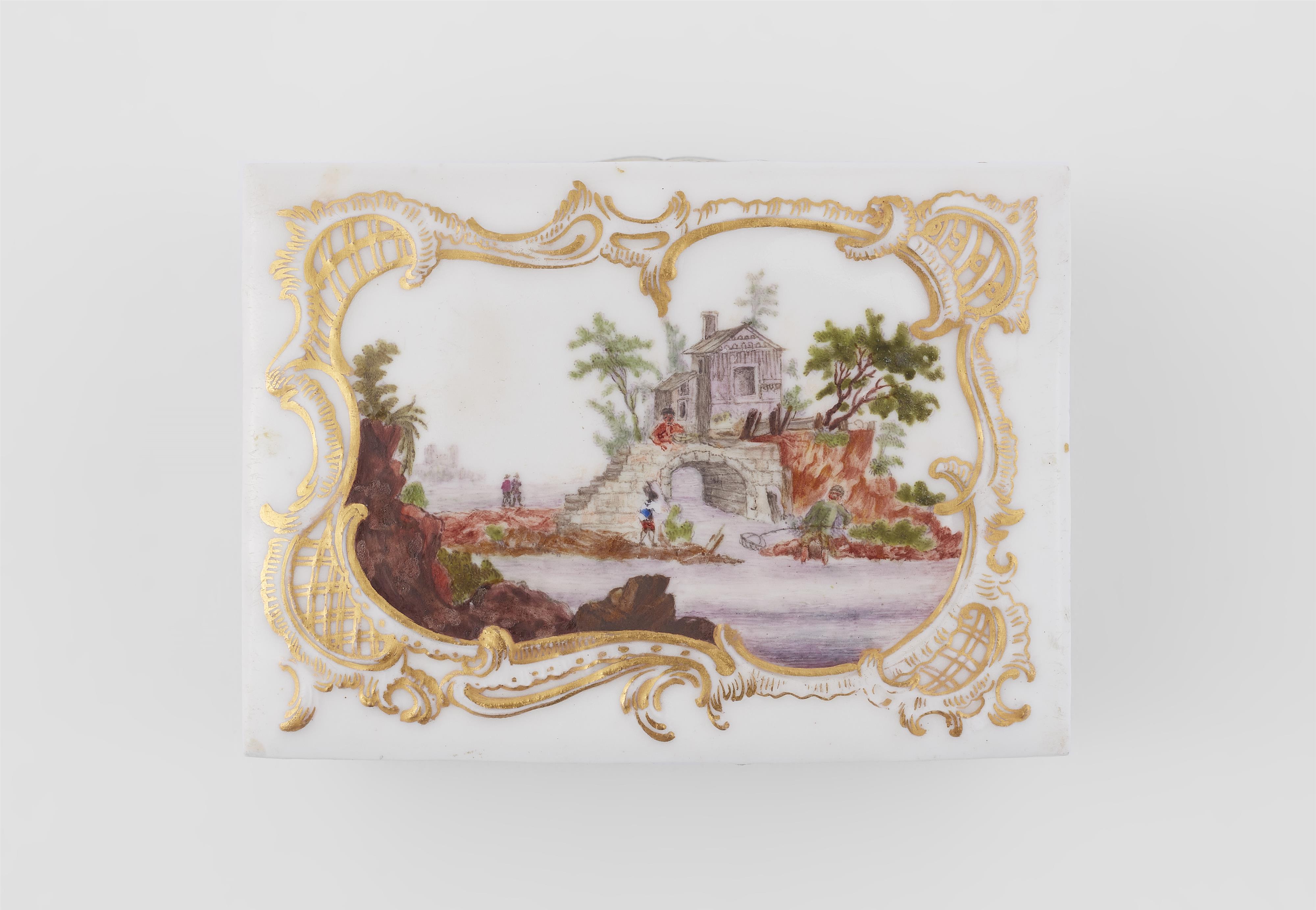 A porcelain snuff box with landscapes and a portrait of a lady - image-9