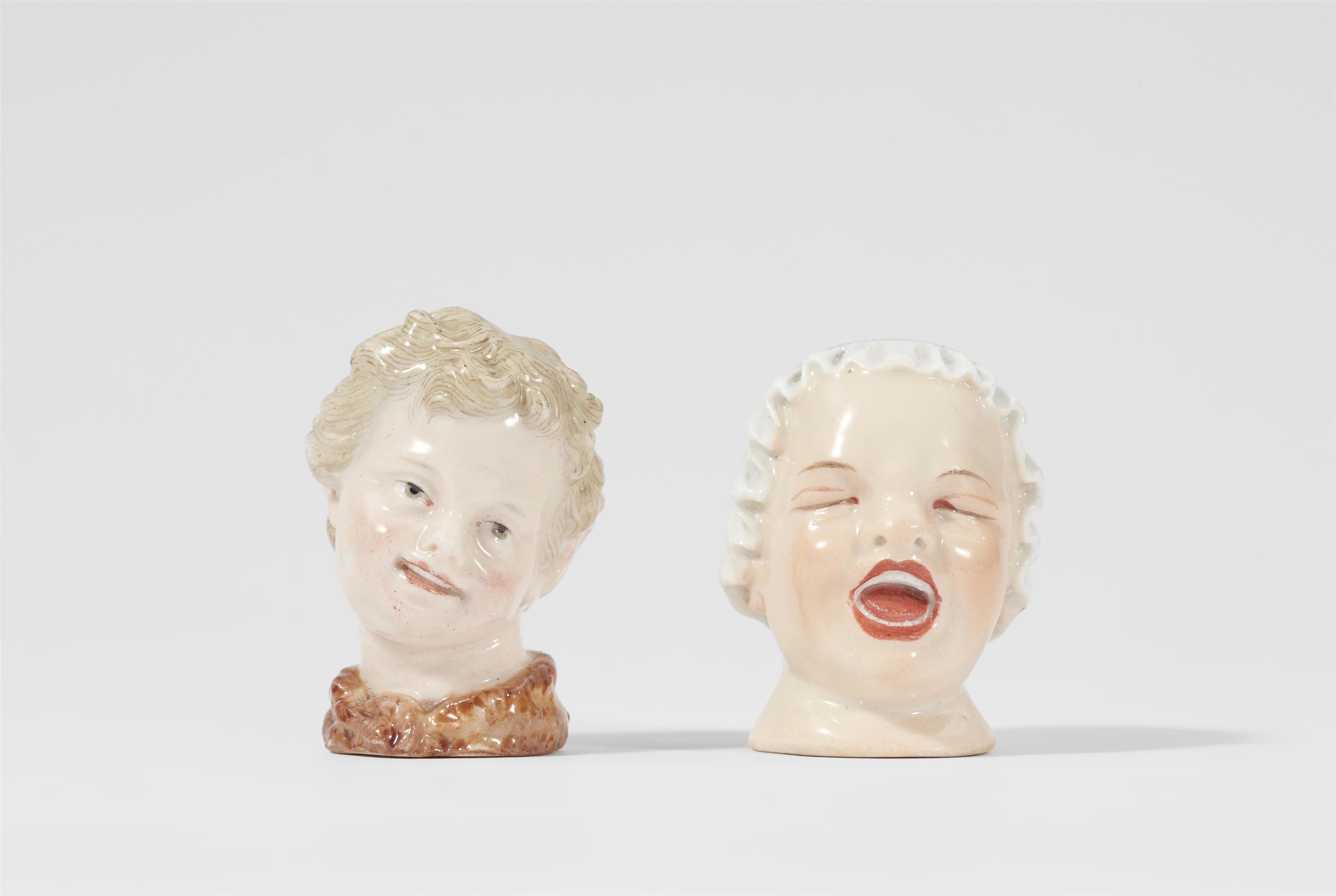 Two Meissen porcelain busts of children - image-1