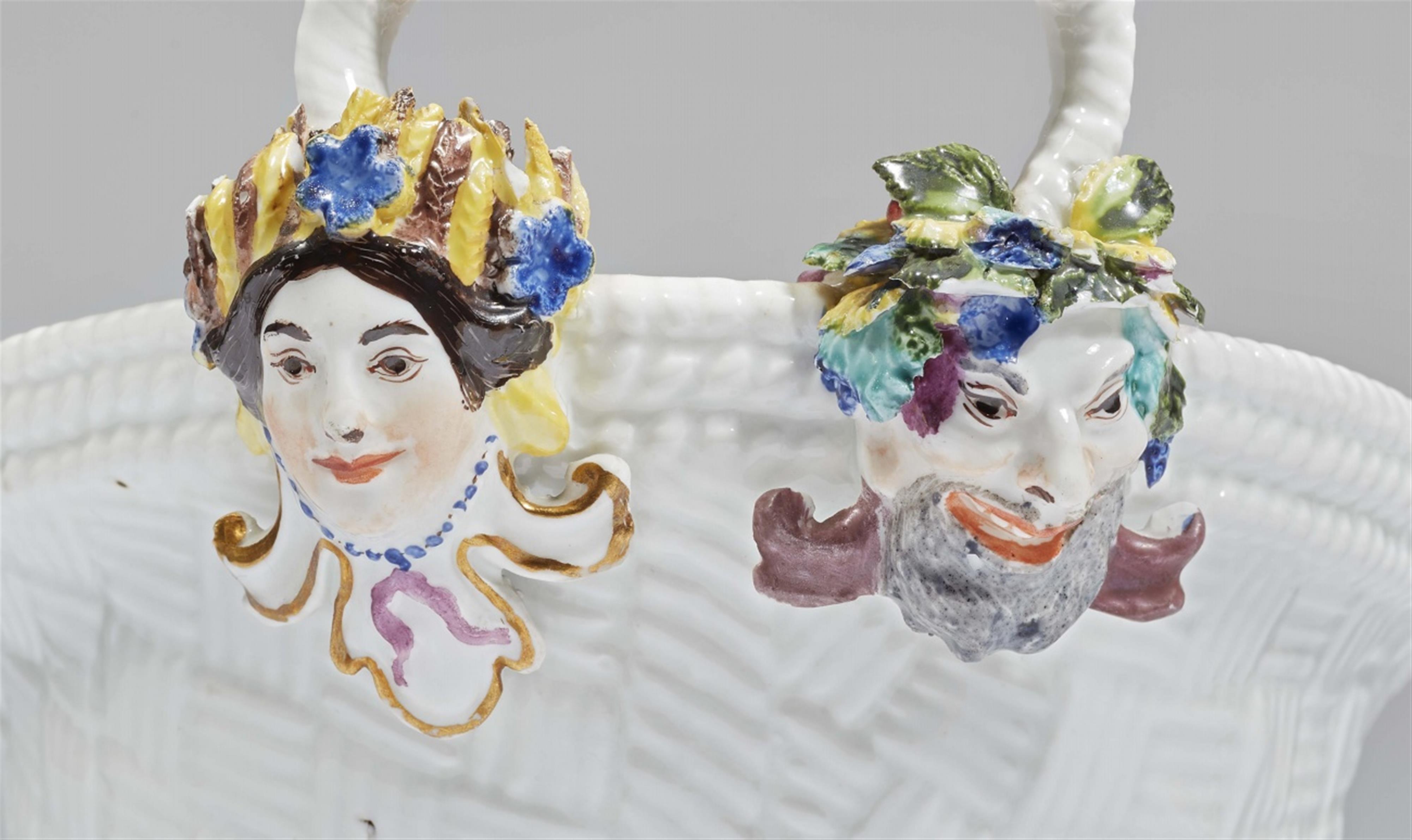 A pair of Meissen porcelain baskets with mascarons representing the seasons - image-3