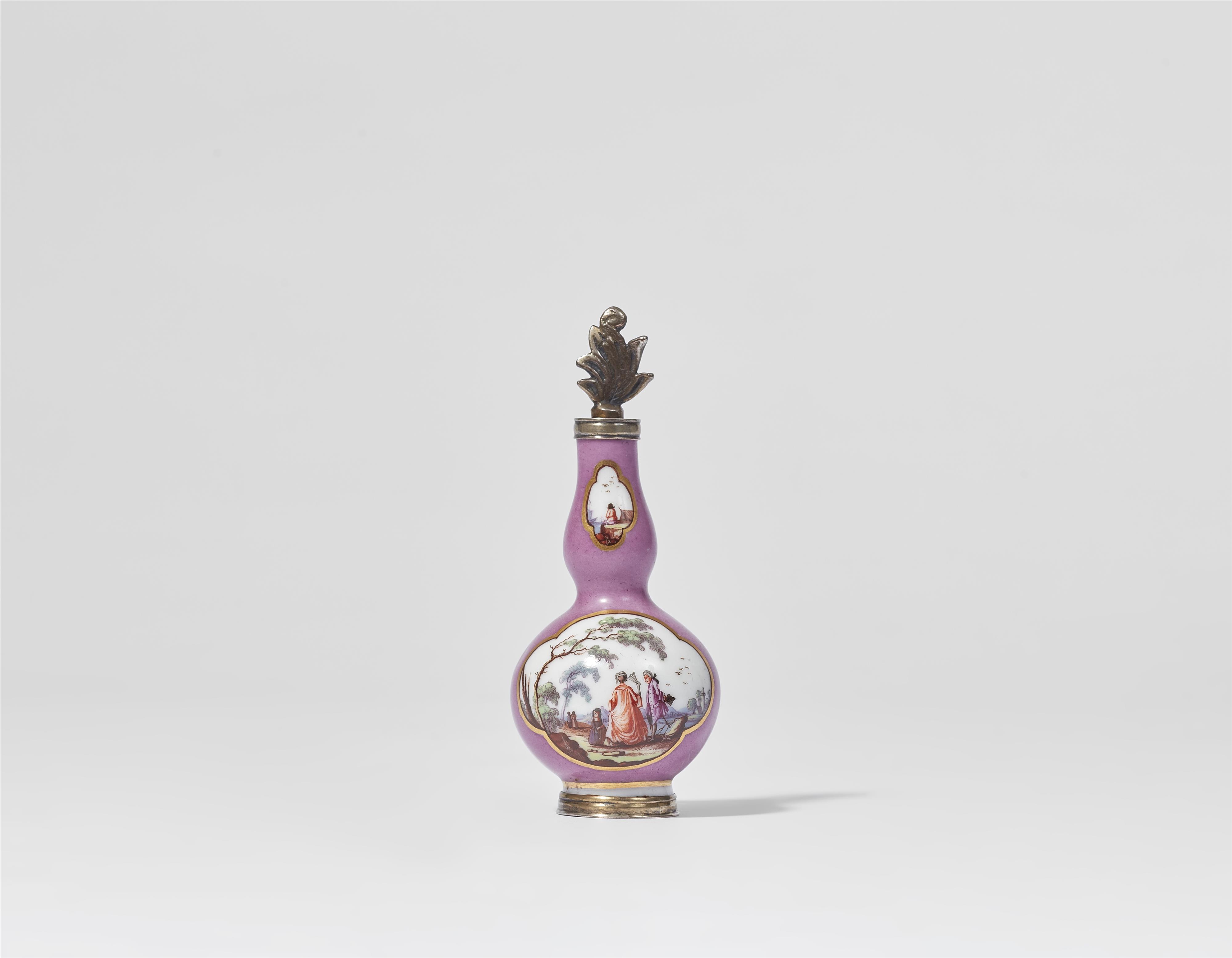 A Meissen porcelain bottle with water landscapes - image-1