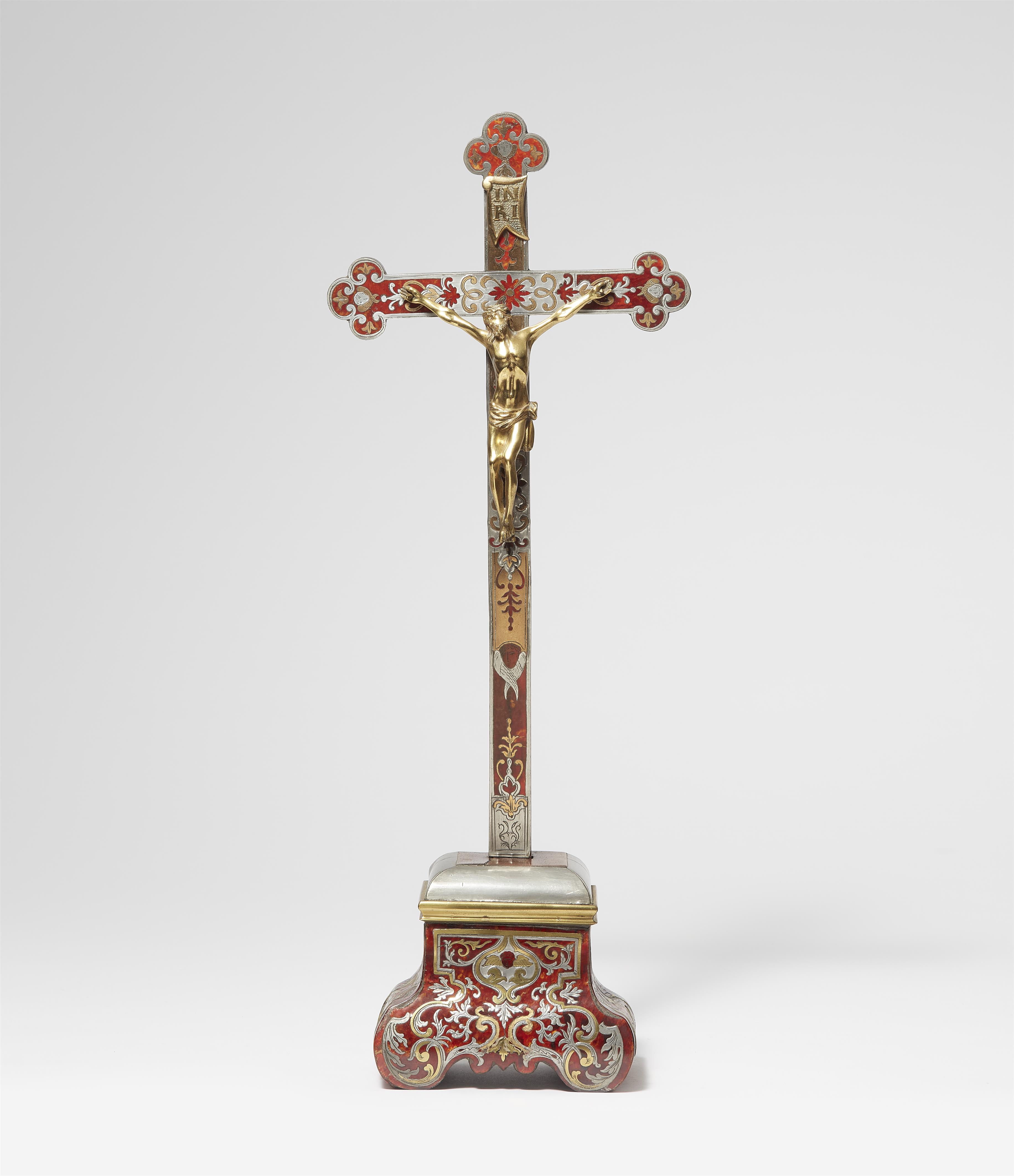 A tortoiseshell inlaid Crucifix - image-1