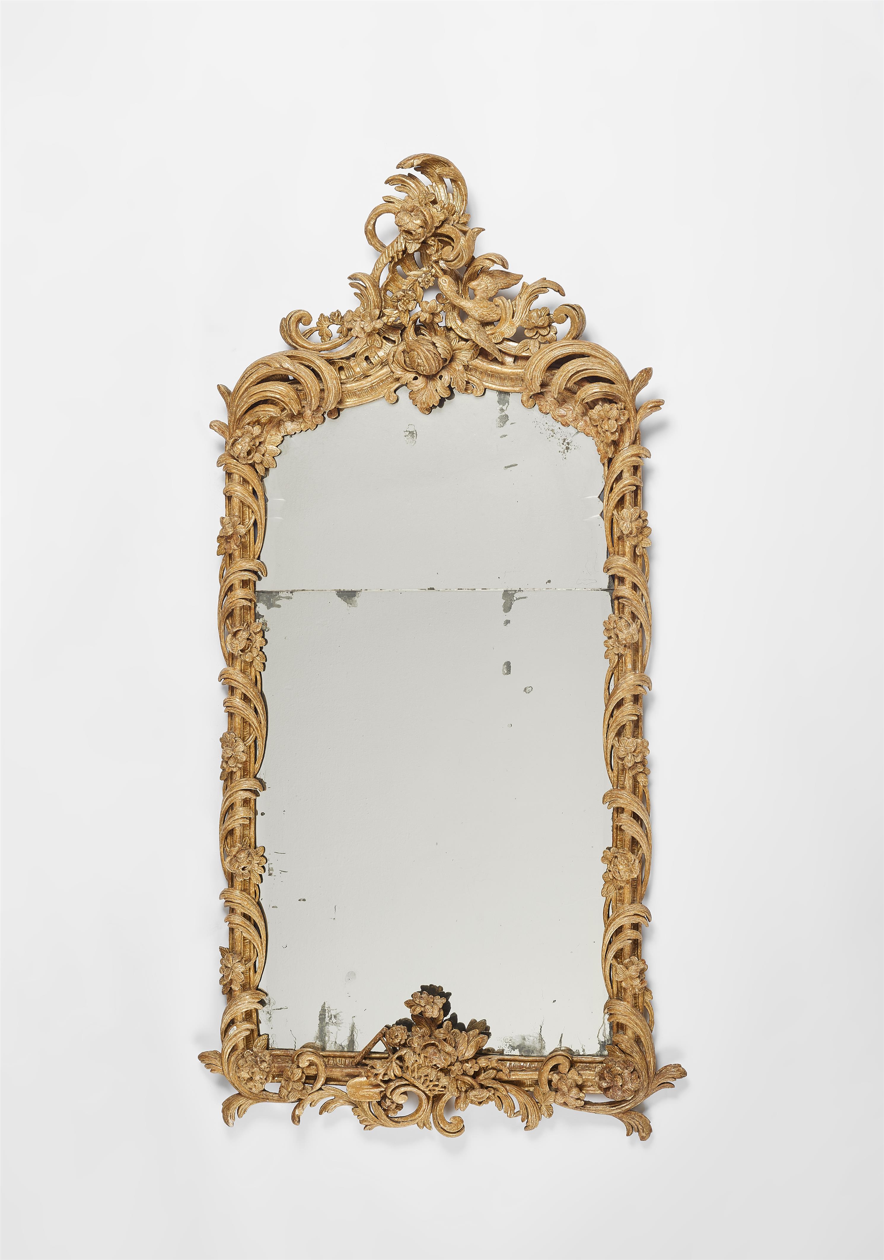 An important Potsdam giltwood mirror - image-1
