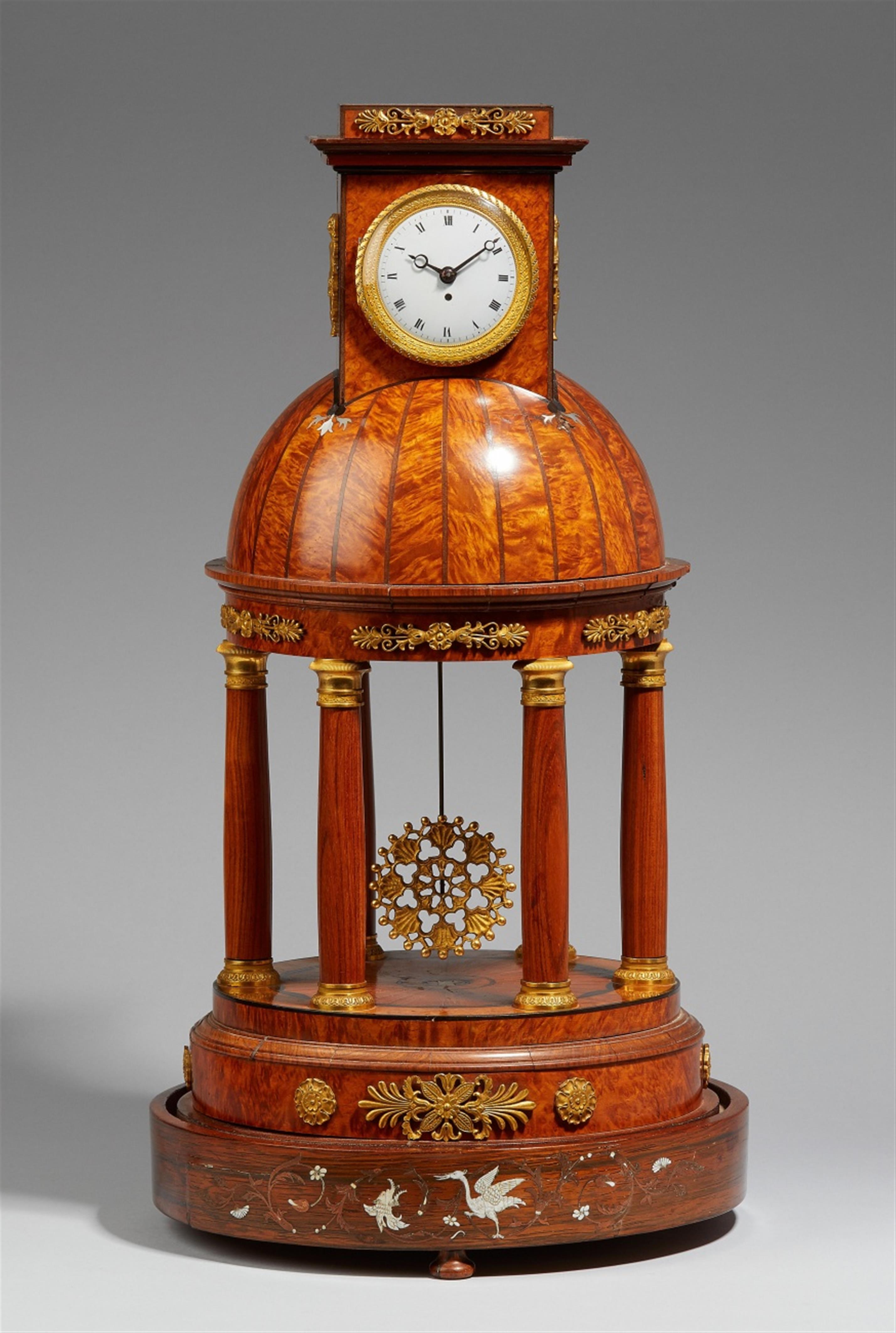 A French Charles X pendulum clock in the shape of a tempietto - image-1