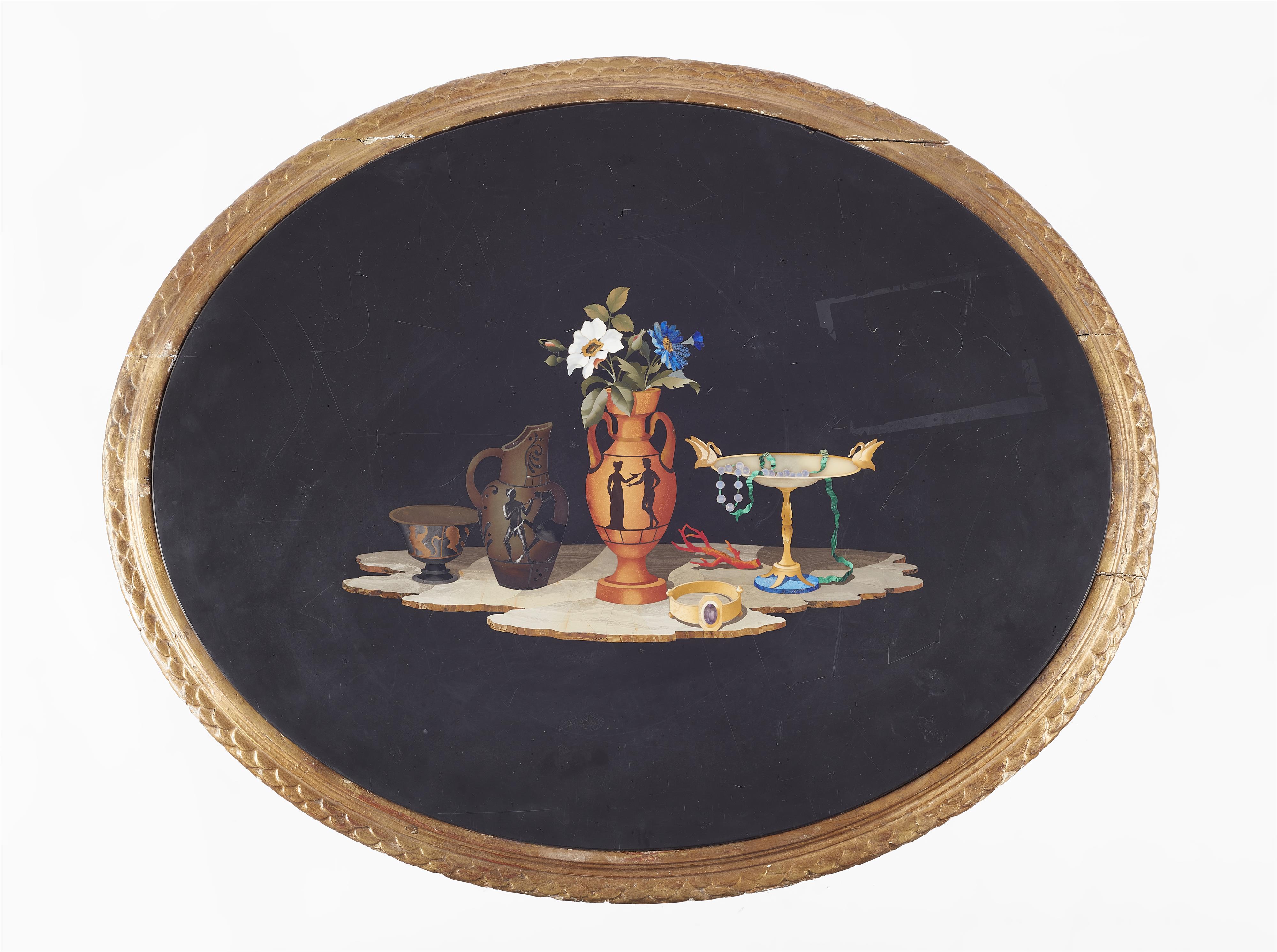 A historicist gueridon with a pietra dura top - image-1