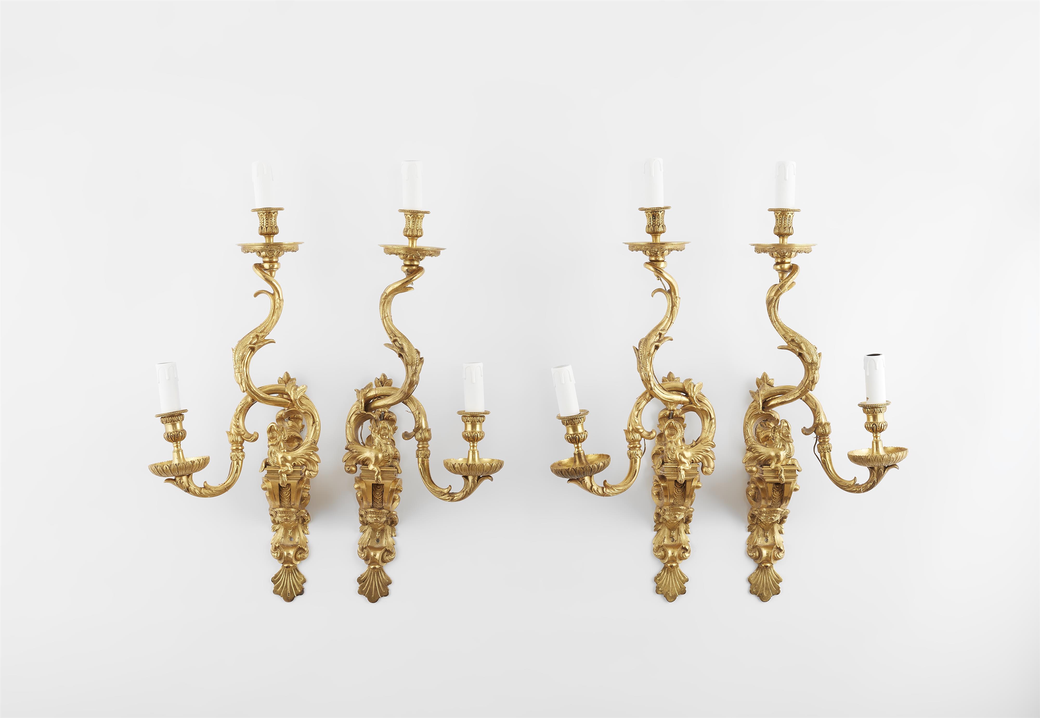 Four ormolu appliques after a model by André Charles Boulle - image-1