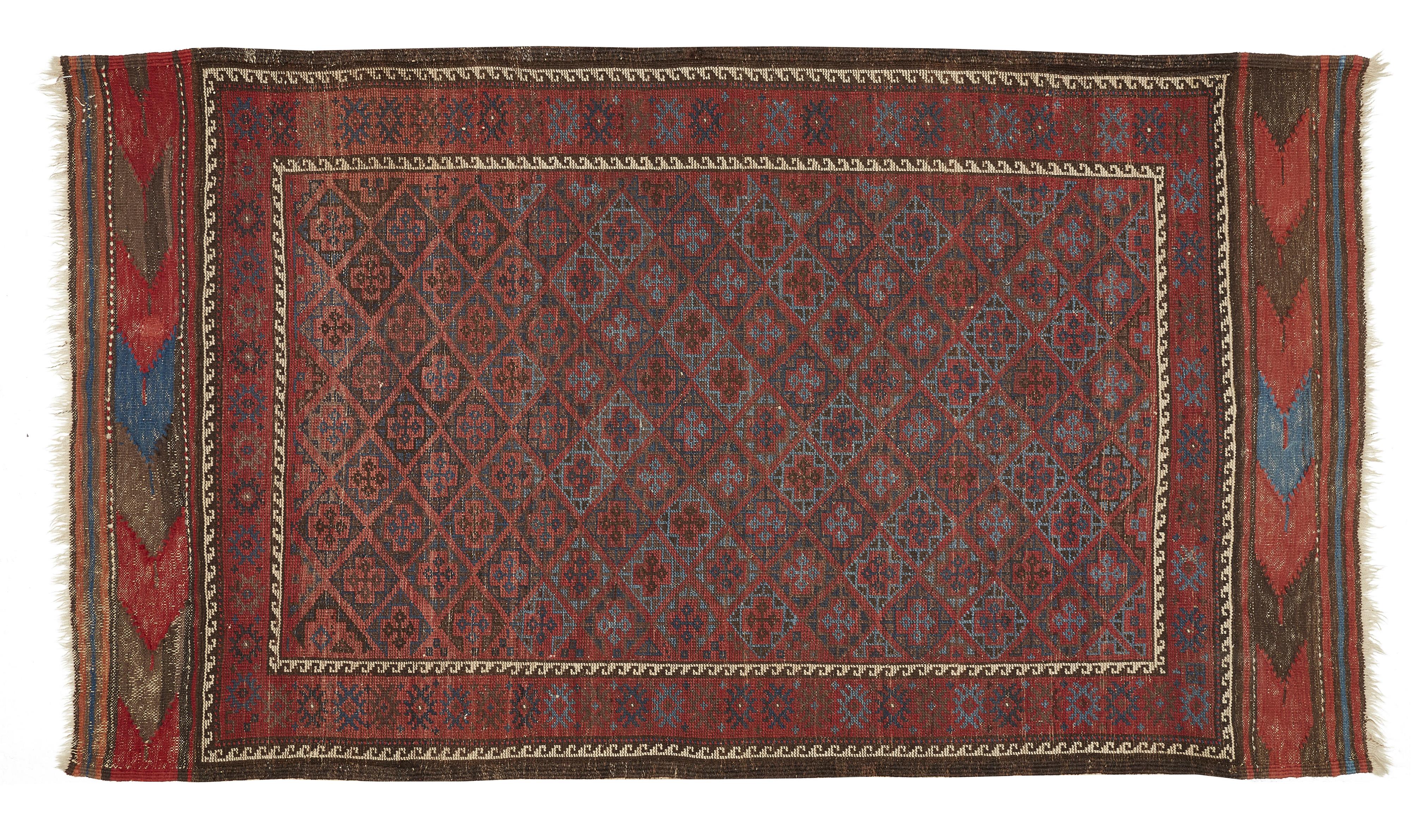 A rug with Kelim fringes - image-1