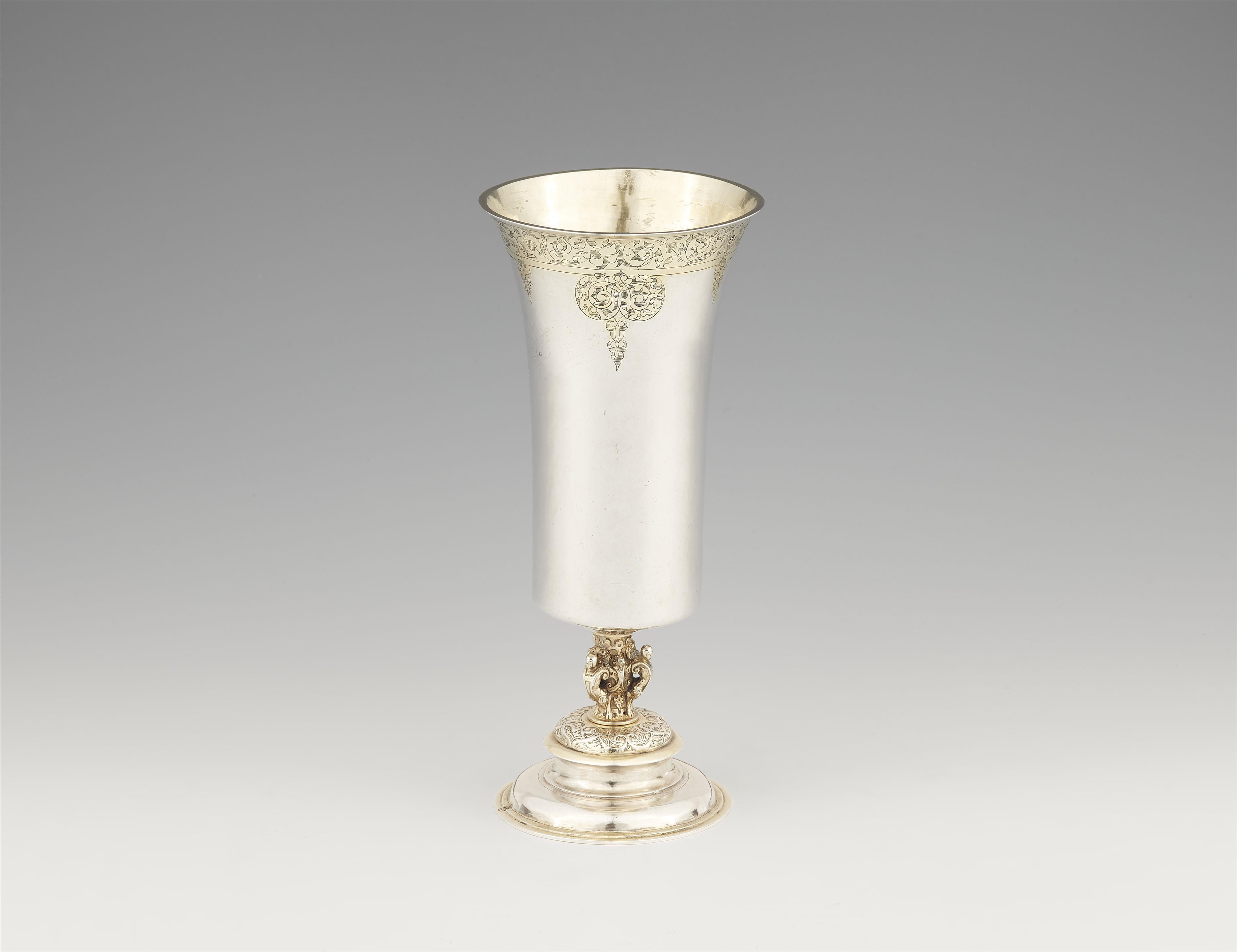 A parcel gilt Renaissance silver beaker - image-1