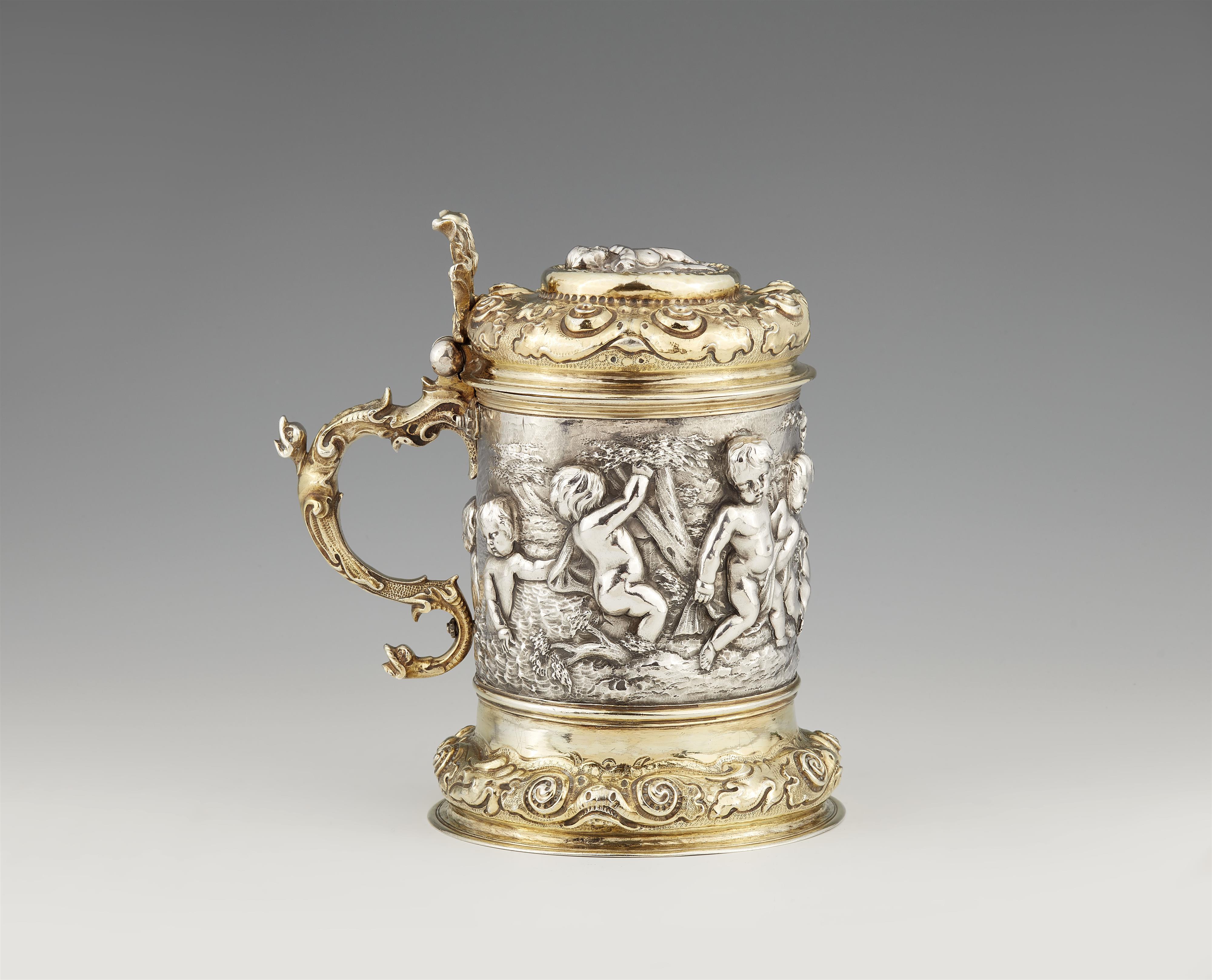 A large parcel gilt Hamburg silver tankard - image-3