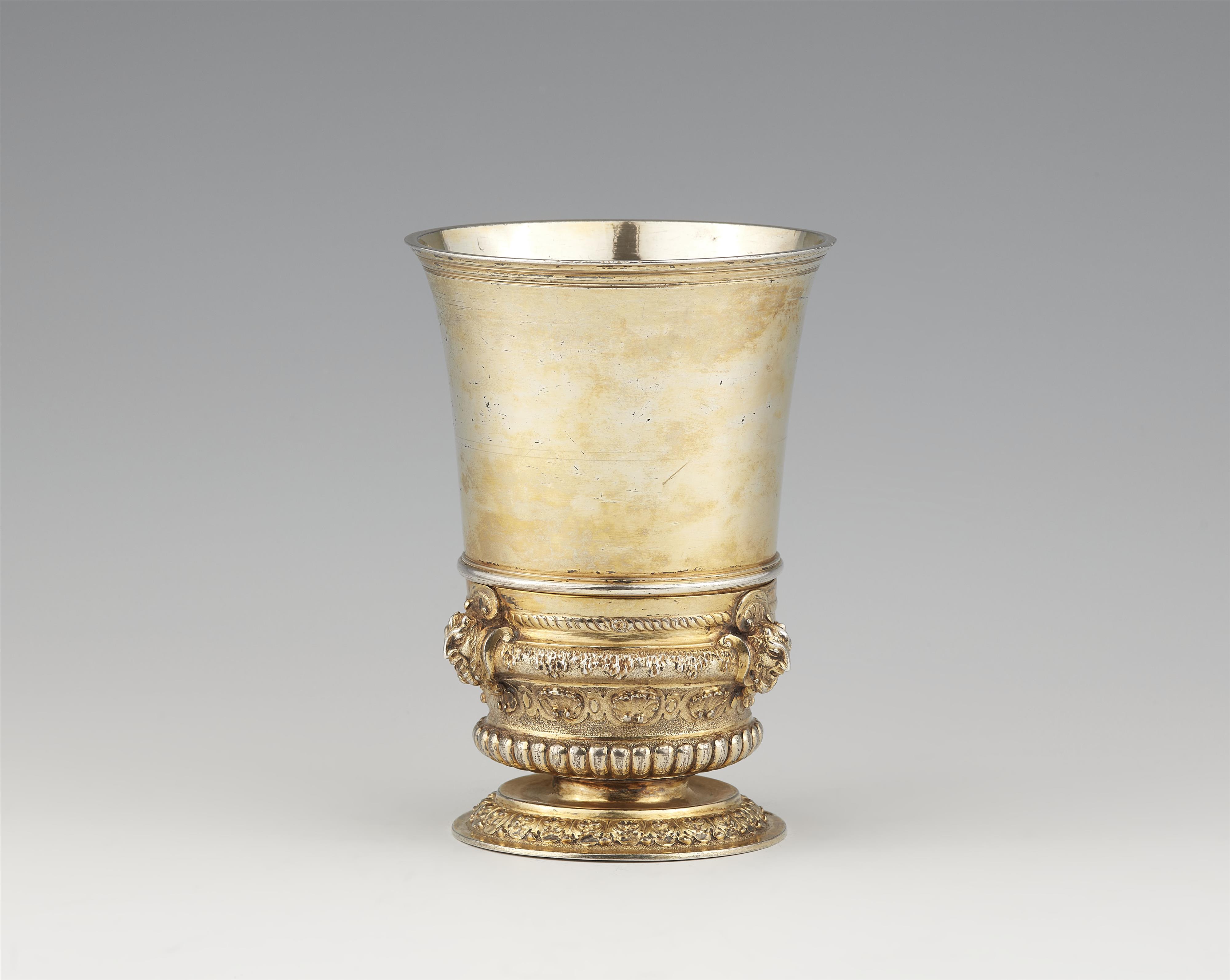 A museum quality Dresden silver gilt beaker - image-1