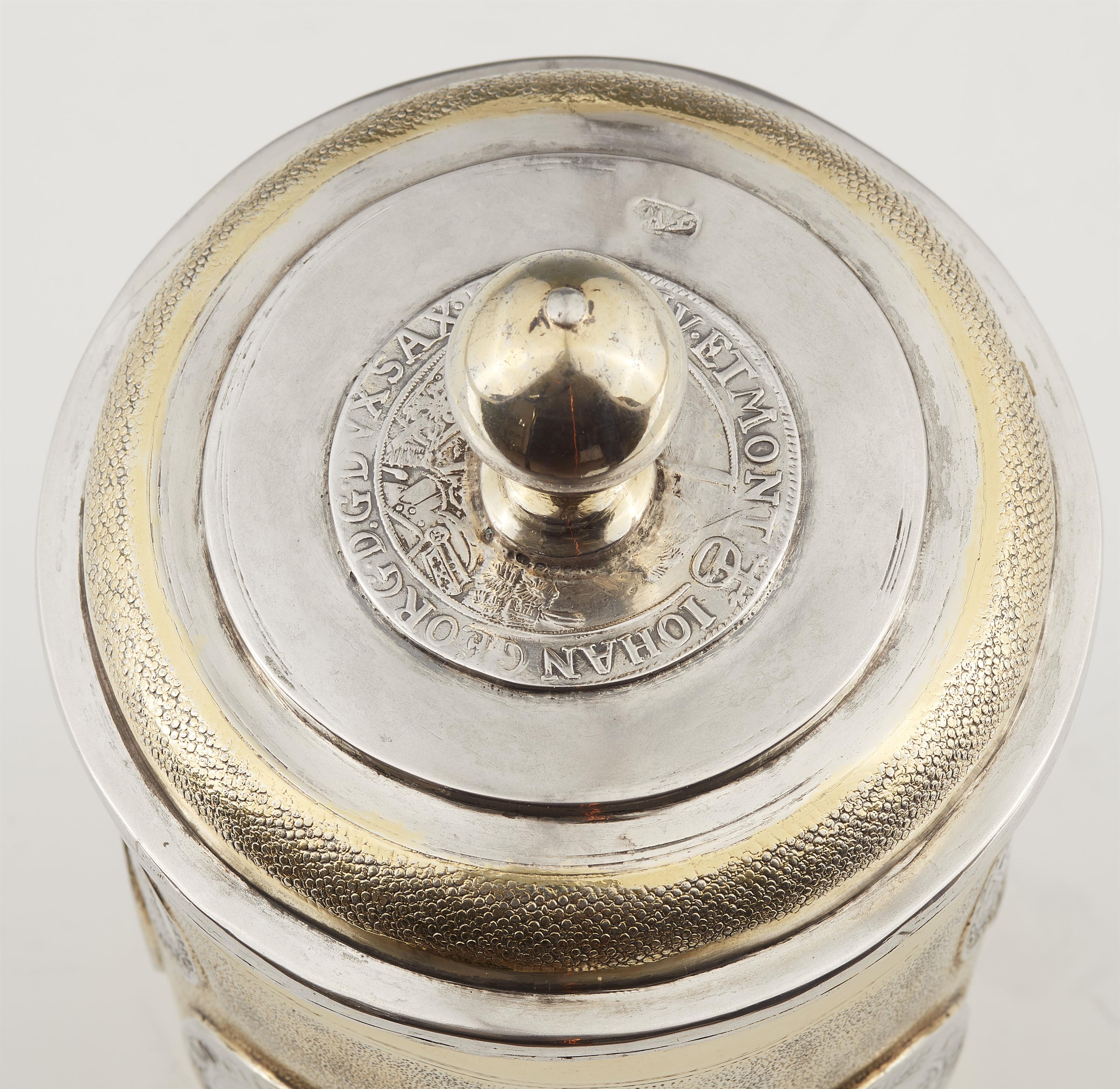 A Halberstadt parcel gilt silver coin-set beaker - image-5
