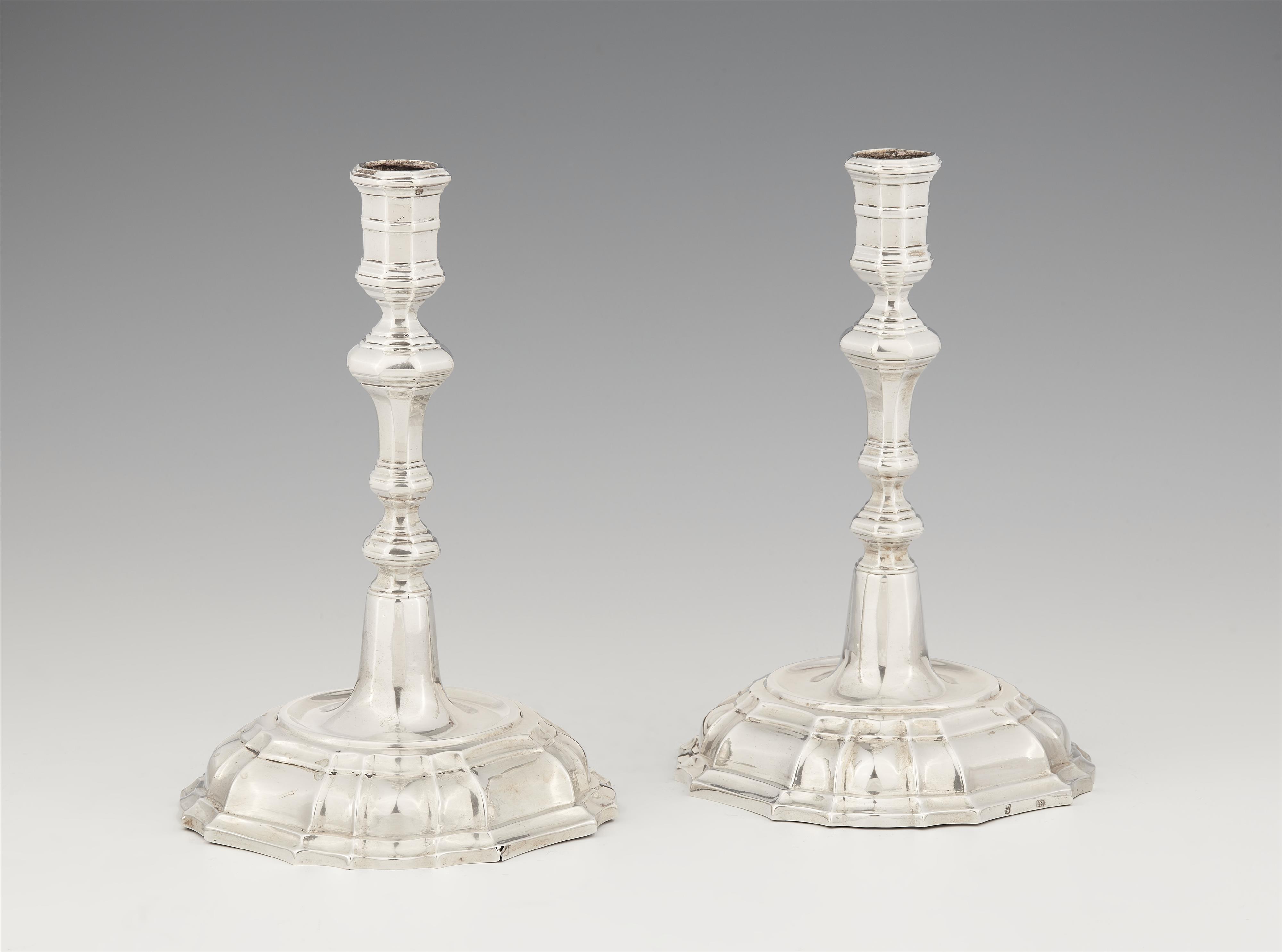 A pair of Cologne Baroque silver candlesticks - image-1